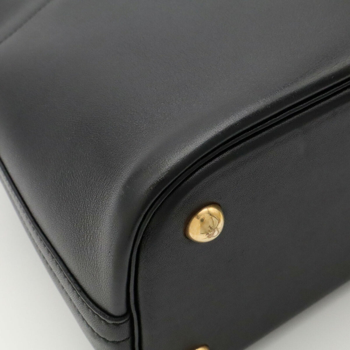 Hermes Black Gulliver Leather Handbag Shoulder Bag (Pre-Owned)