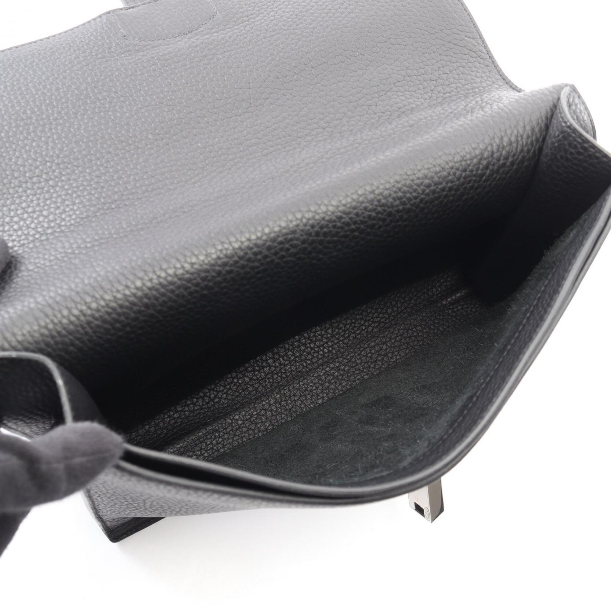 Hermes Black Taurillon Clemence Leather Handbag (Pre-Owned)