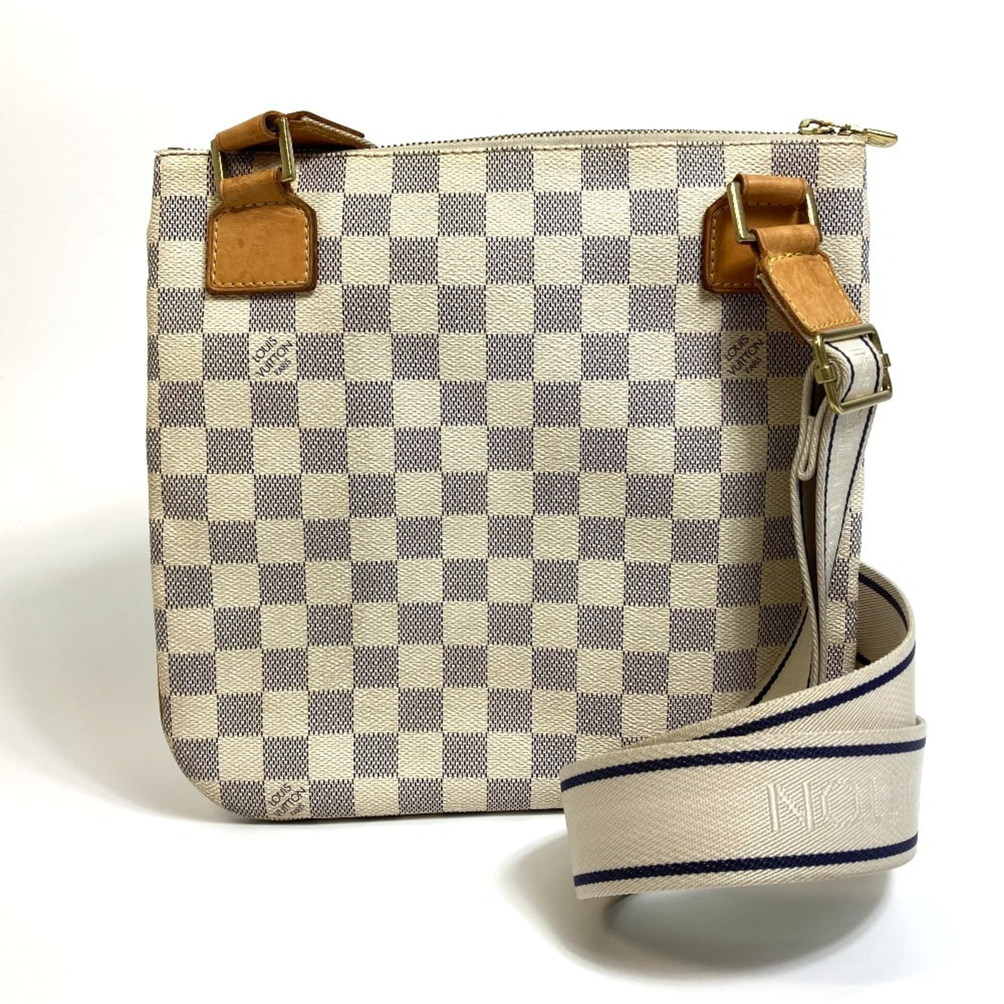 Louis Vuitton Damier Azur Azur White Damier Azur Pochette Shoulder Bag (Pre-Owned)