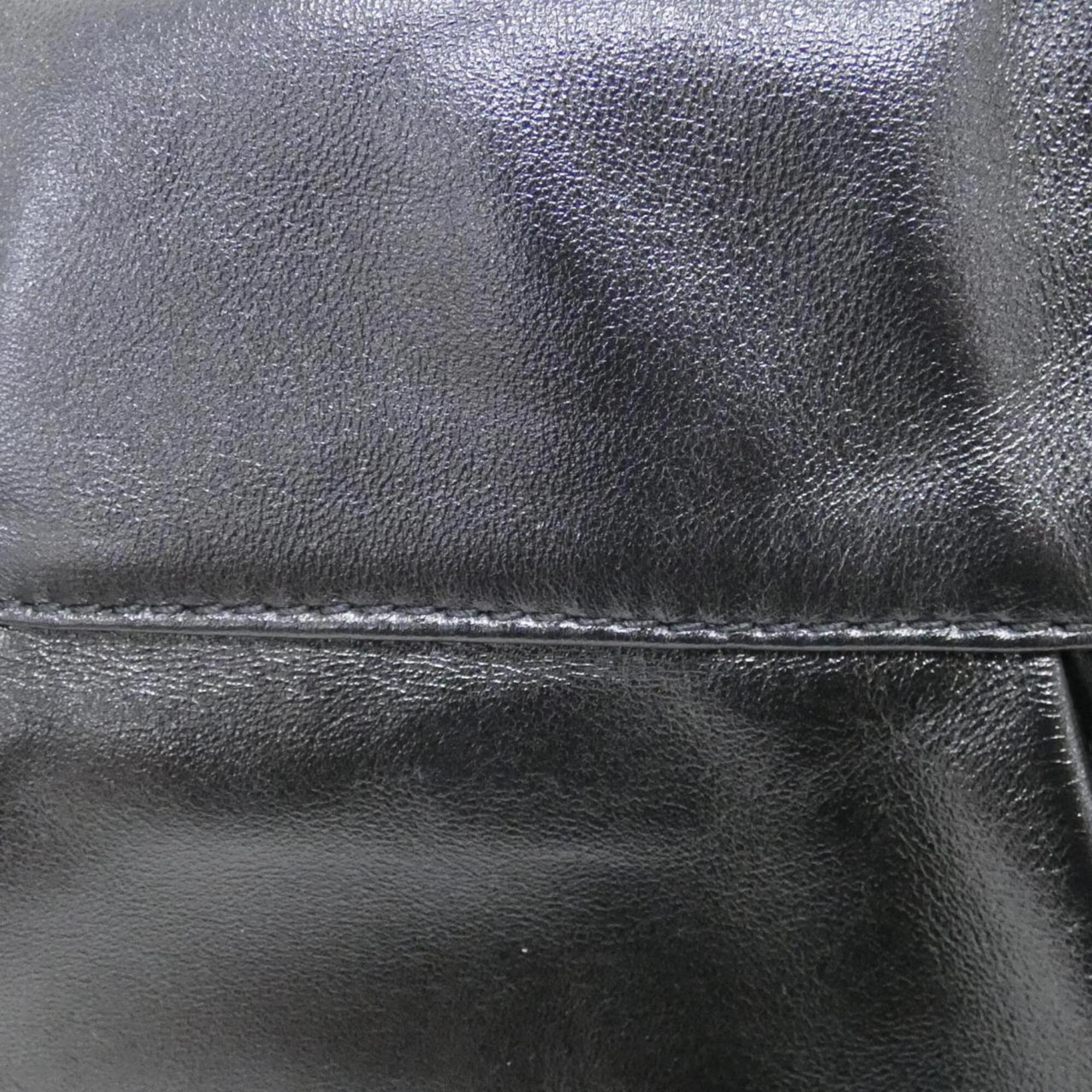 Louis Vuitton Black Leather Shoulder Bag (Pre-Owned)