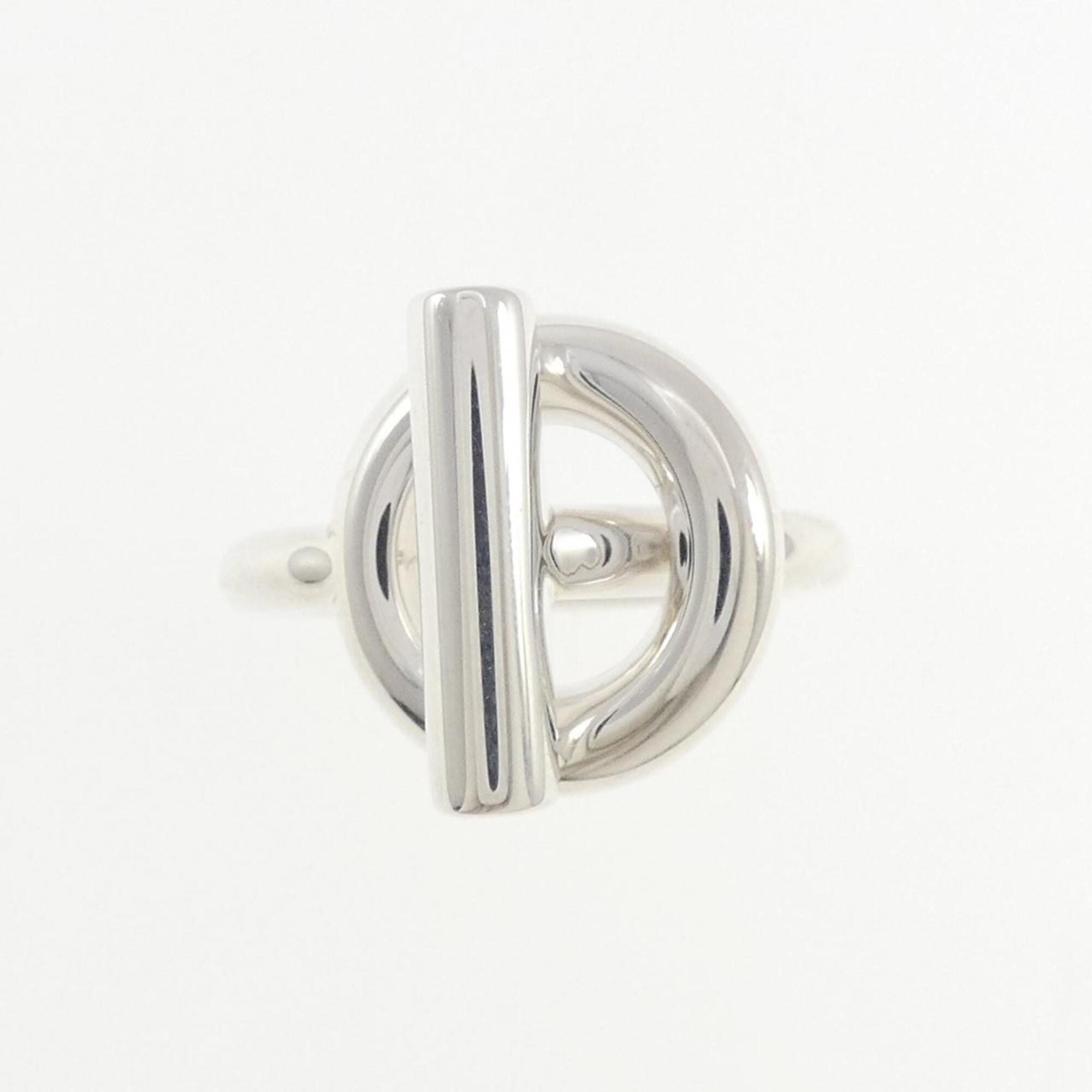 Hermes Silver 925 Band Ring (Pre-Owned)
