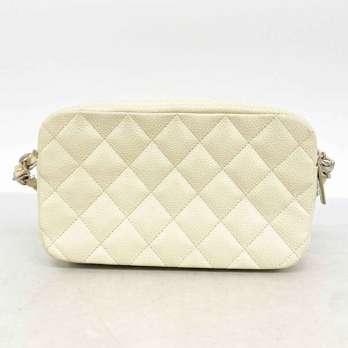 Chanel Ivory Grained Calfskin Shoulder Bag (Pre-Owned)
