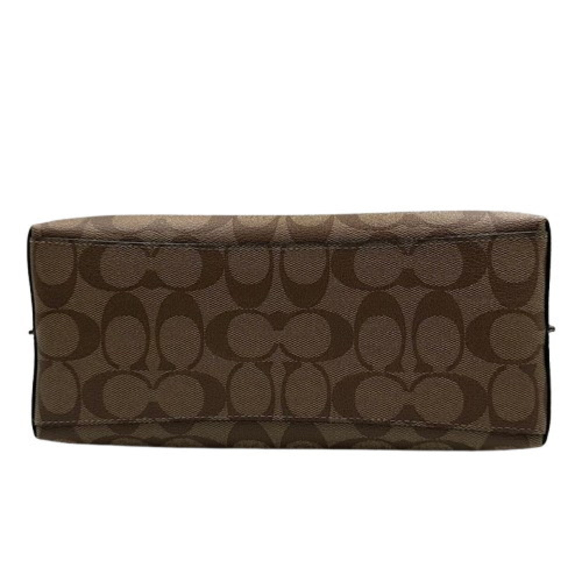 Coach Signature Brown Pvc Handbag (Pre-Owned)
