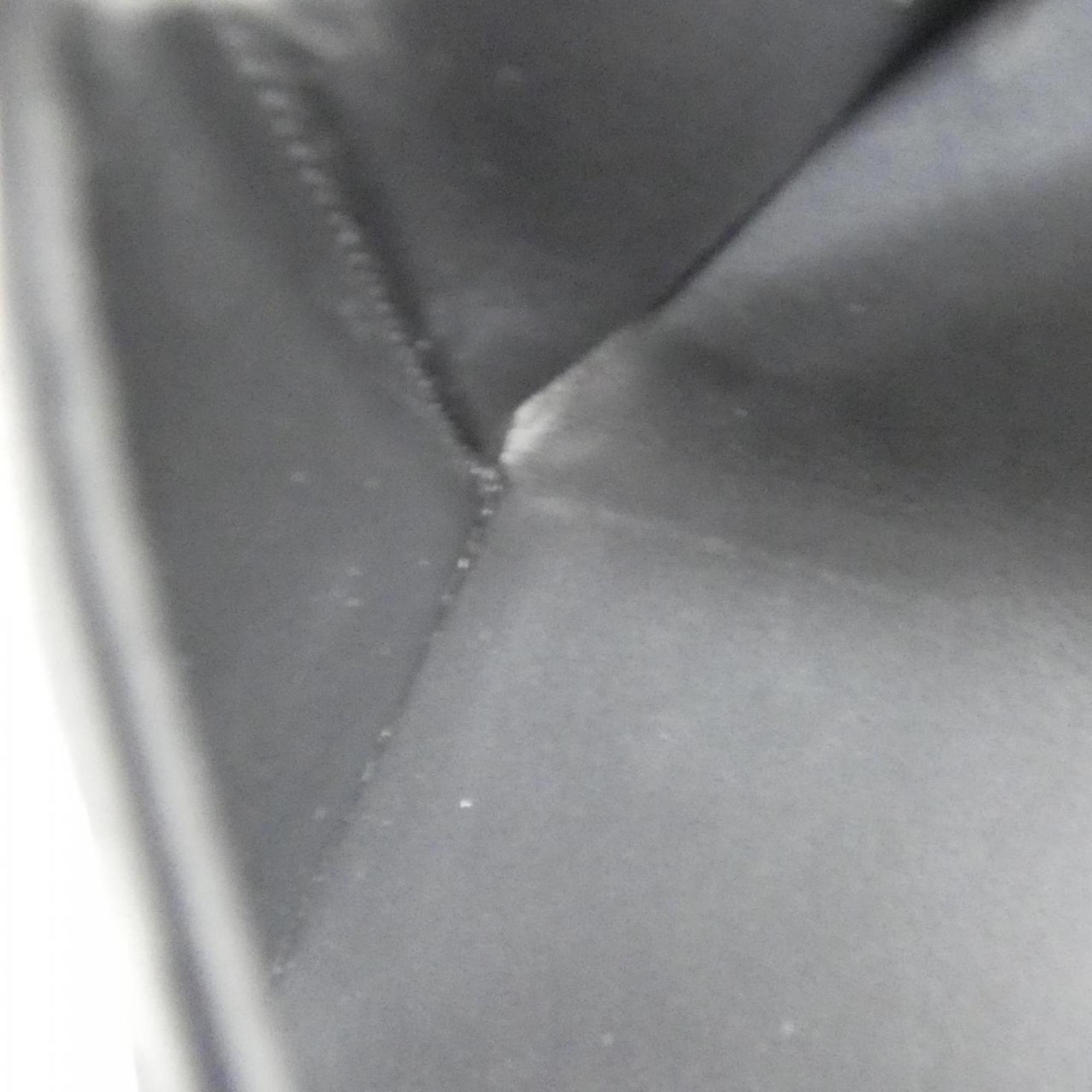 Louis Vuitton Black Leather Wallet (Tri-Fold) (Pre-Owned)