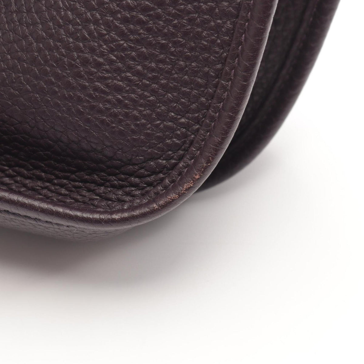 Hermes Purple Raisin Taurillon Clemence Leather Shoulder Bag (Pre-Owned)
