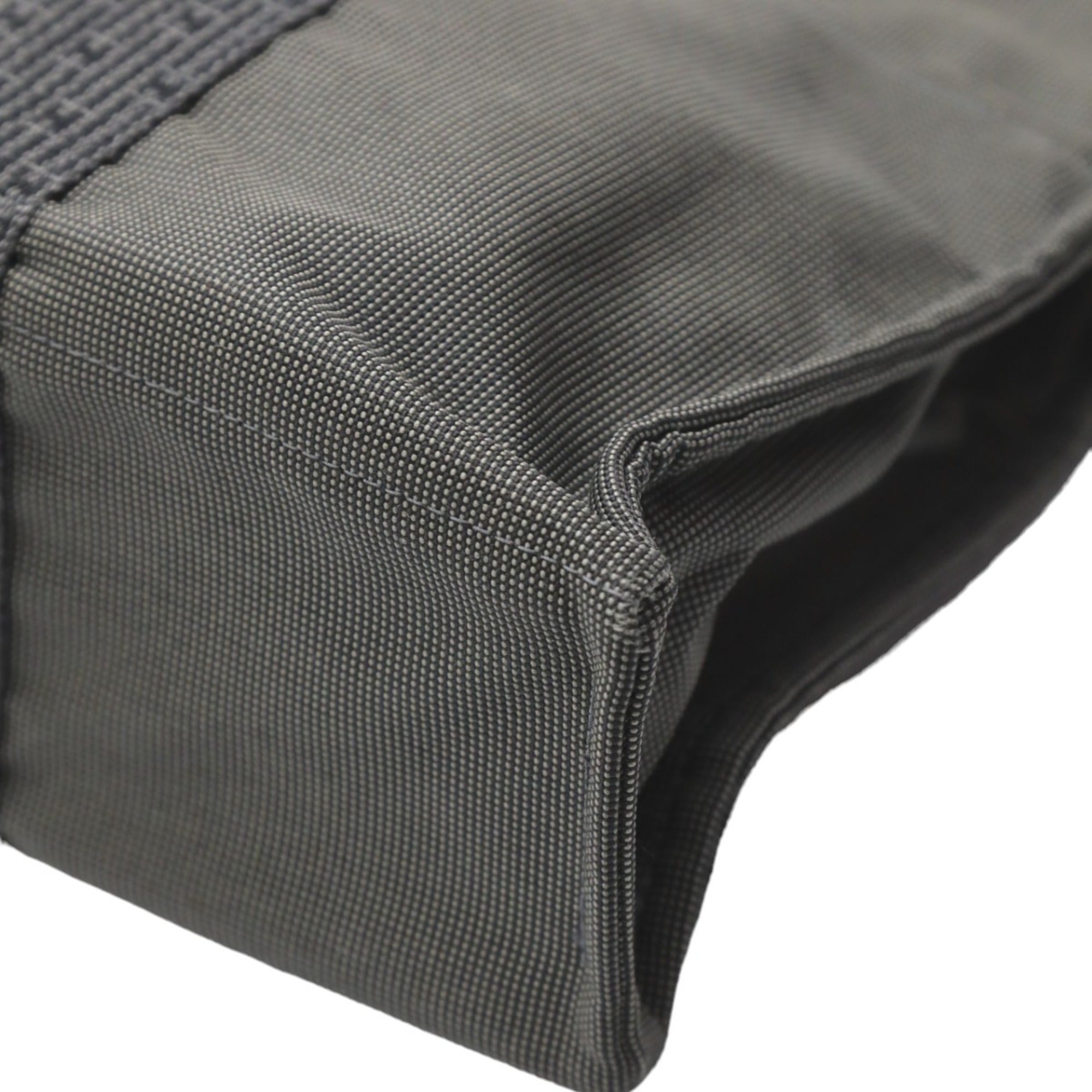 Hermes Her Line Gray Canvas Tote Bag (Pre-Owned)