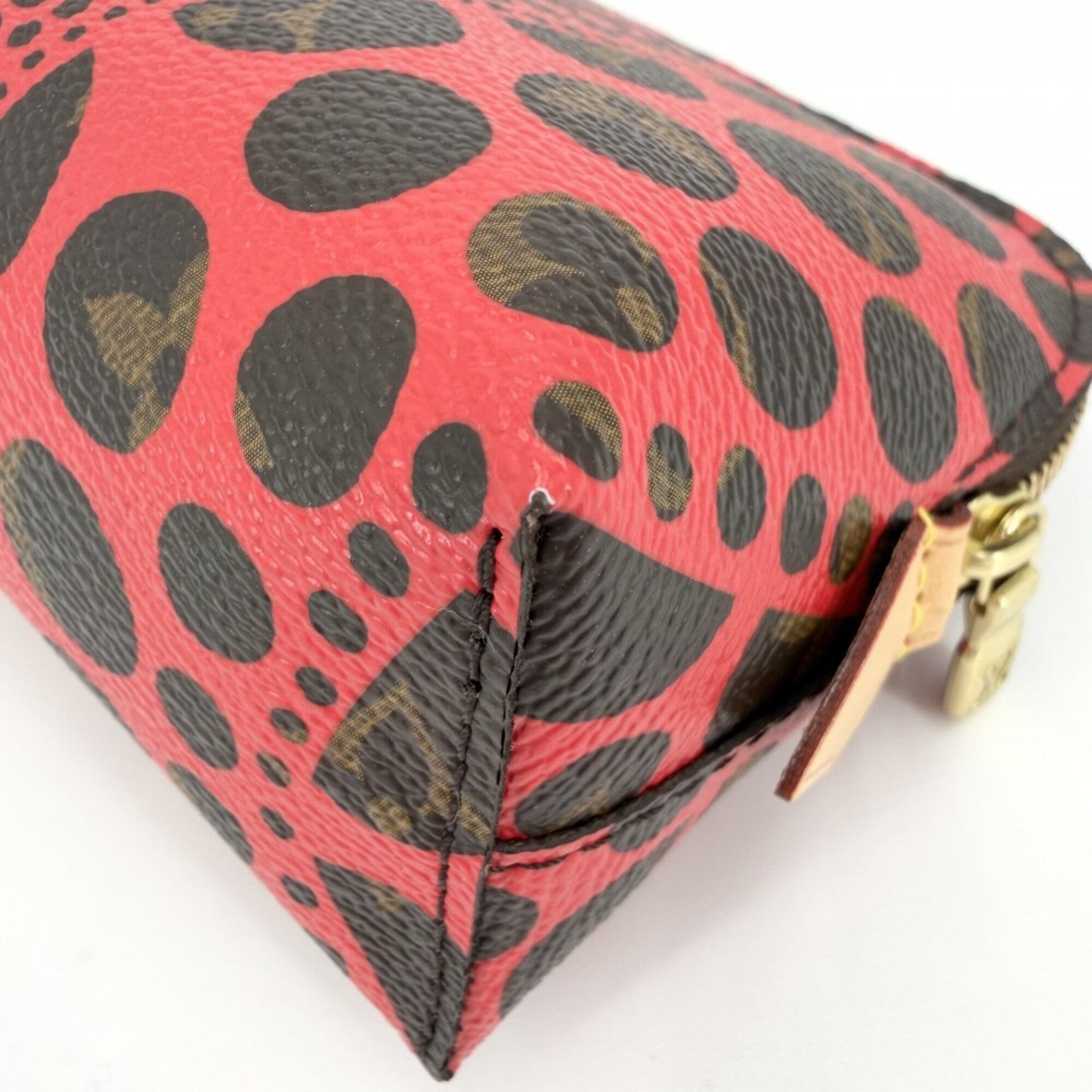 Louis Vuitton Brown Red Color Monogram Pochette Pouch (Pre-Owned)