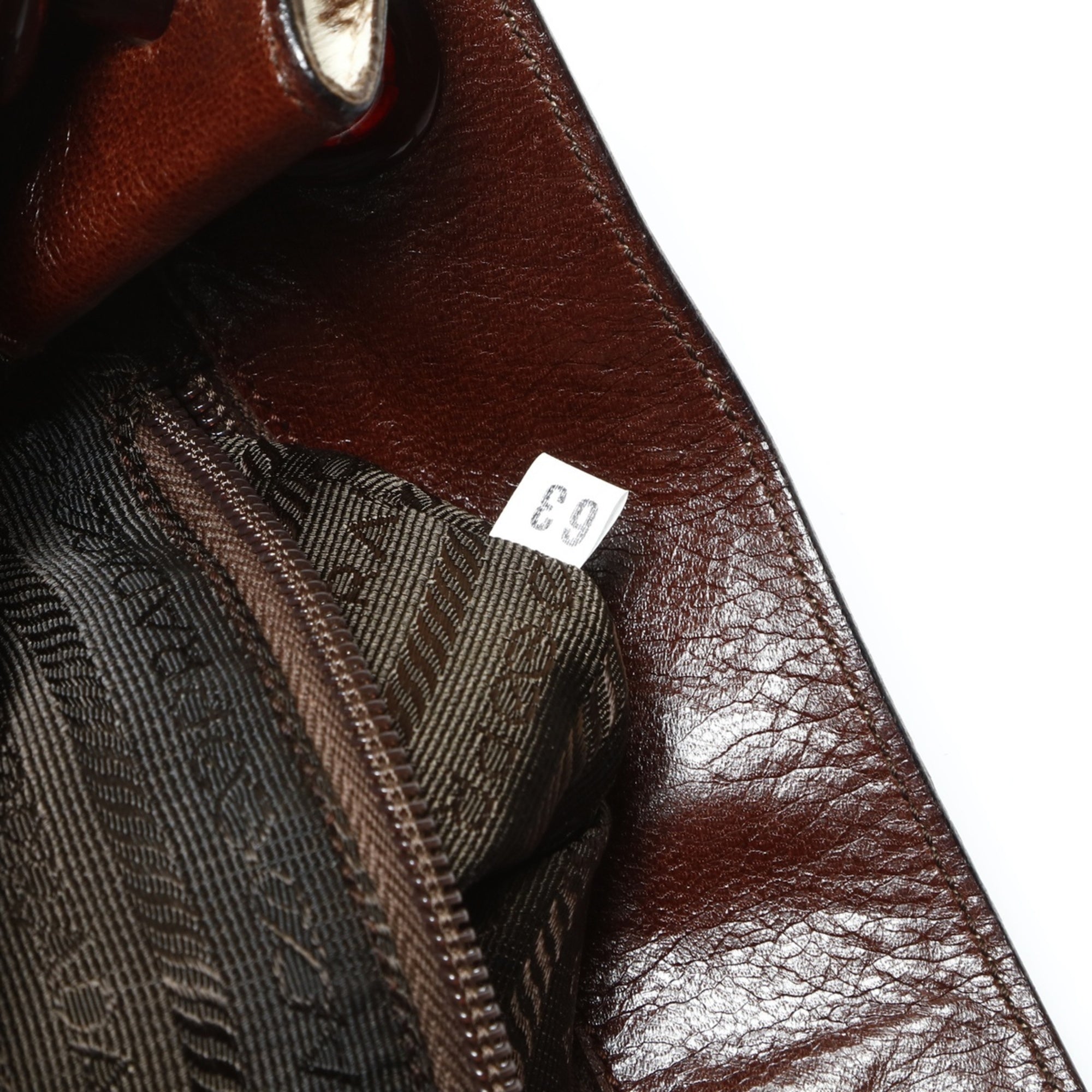 Prada Brown Leather Shoulder Bag (Pre-Owned)