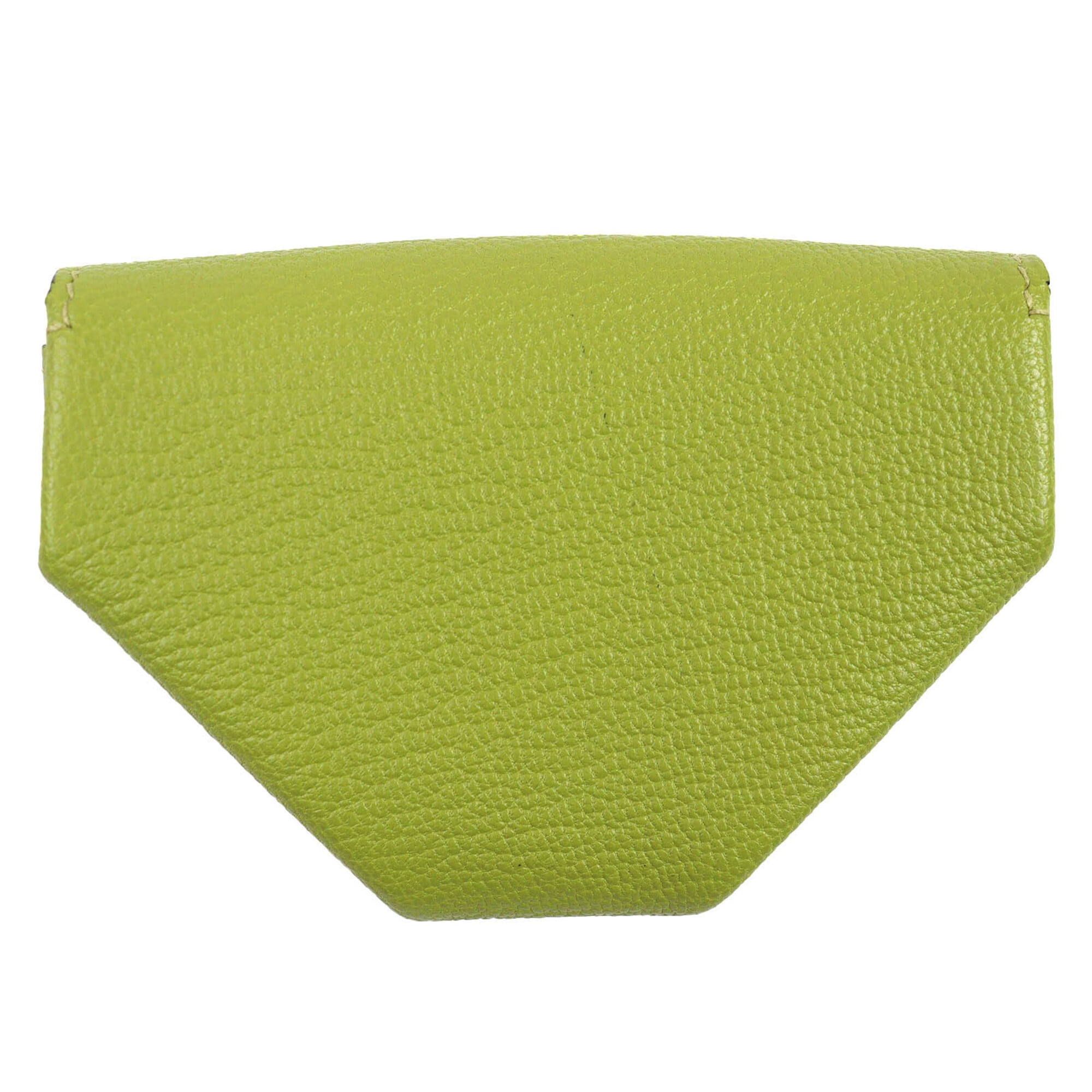 Hermes Anis Green Chevre Leather Coin Purse/Coin Case (Pre-Owned)