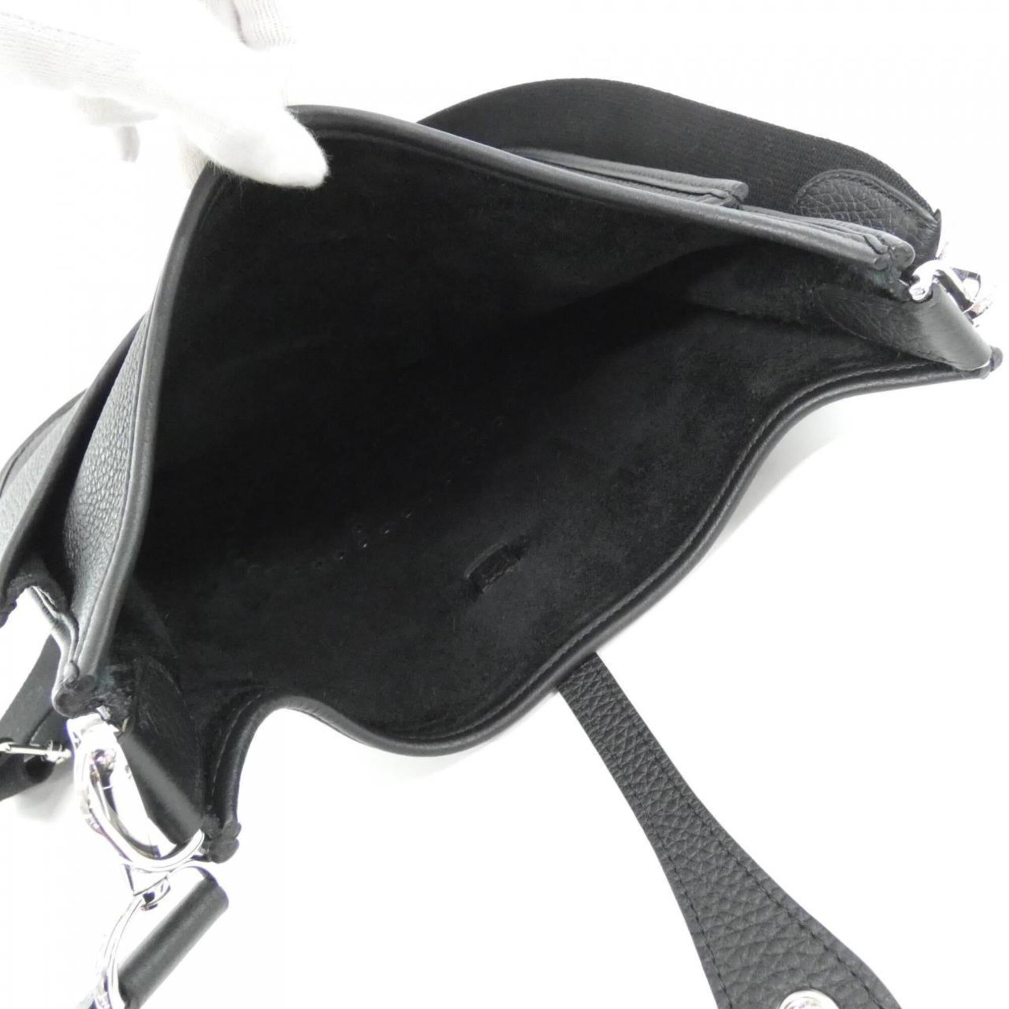 Hermes Black Taurillon Clemence Leather Shoulder Bag (Pre-Owned)