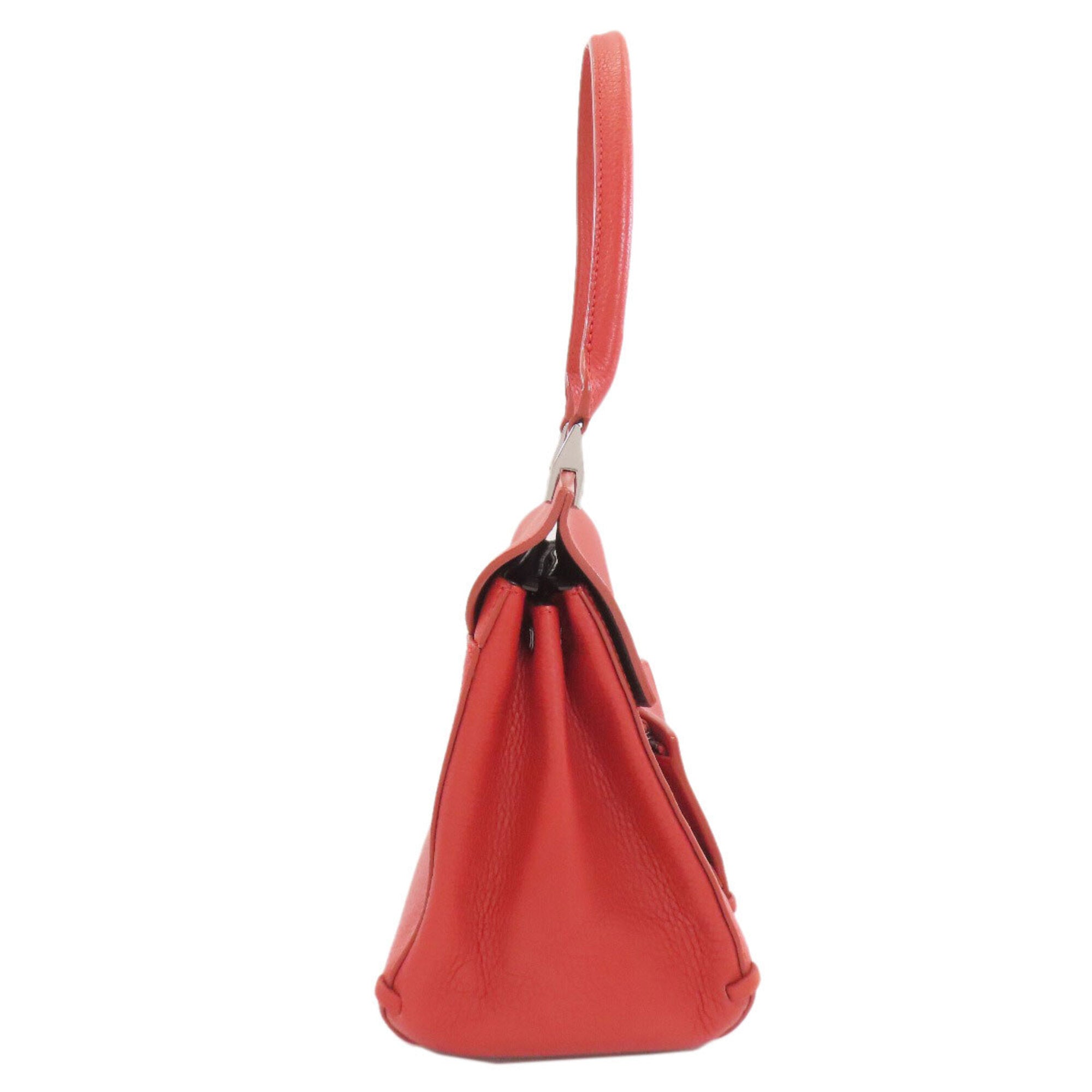 Longchamp Red Color Leather Handbag (Pre-Owned)