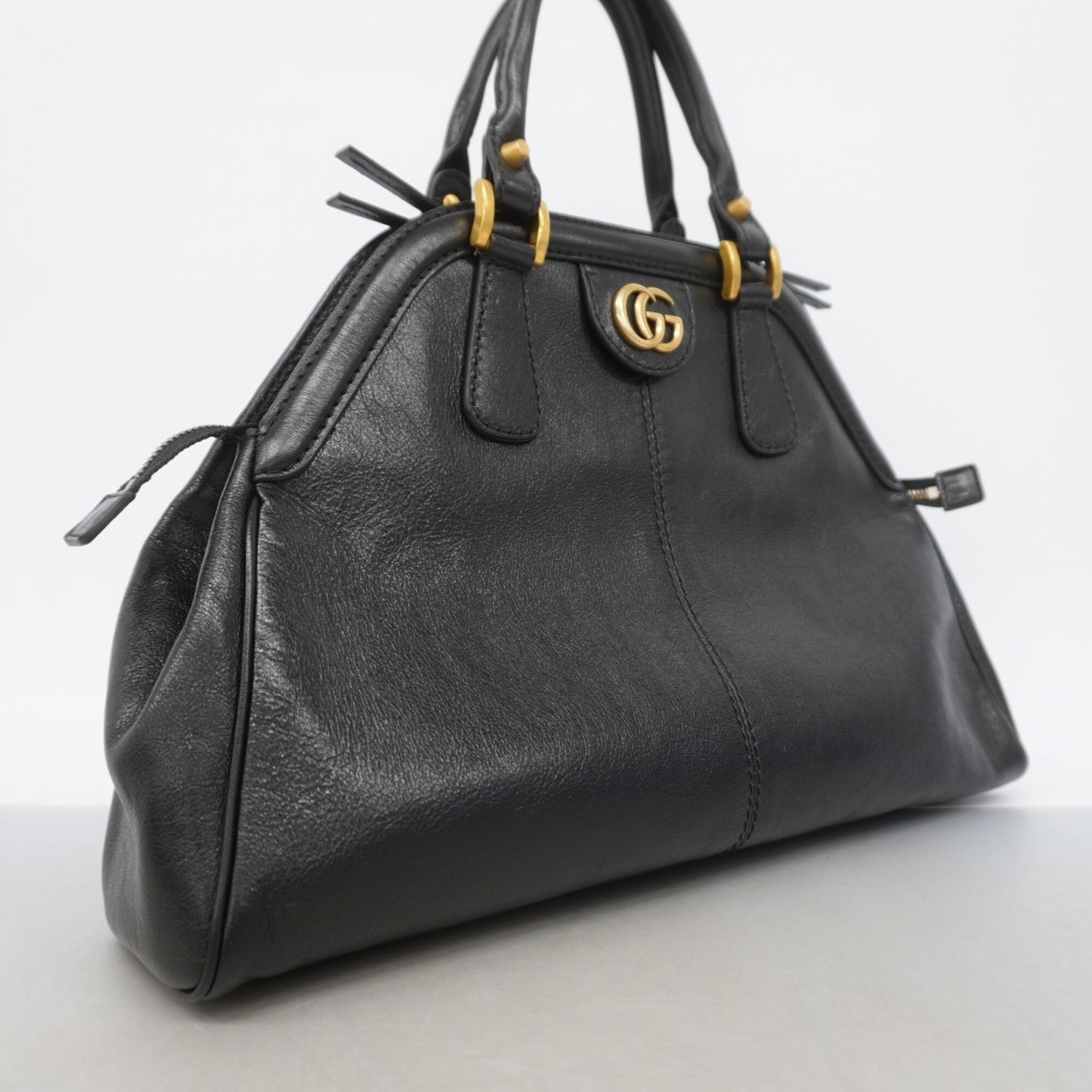 Gucci Black Leather Handbag (Pre-Owned)