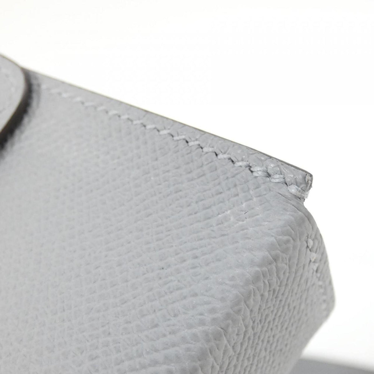 Hermes Gray Epsom Leather Chain/Shoulder Wallet (Pre-Owned)