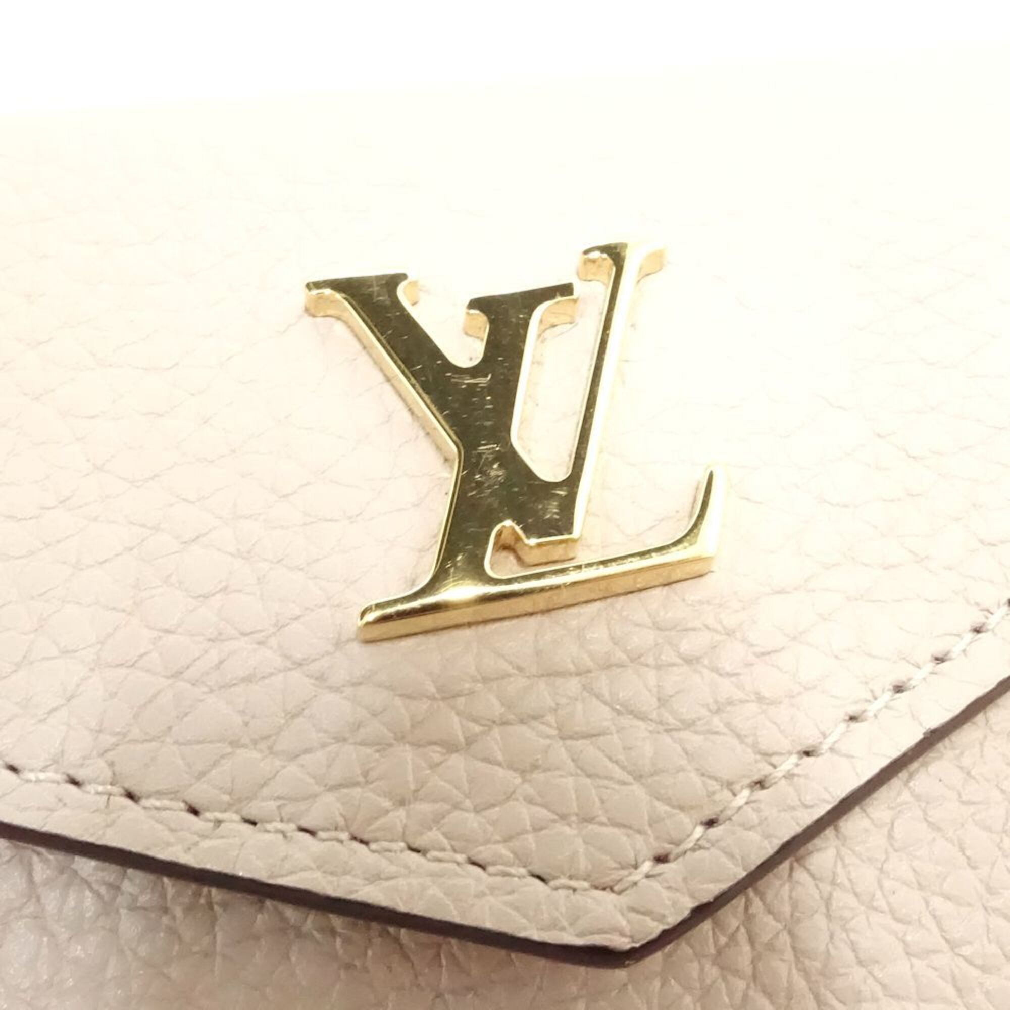 Louis Vuitton Grayish Leather Wallet (Tri-Fold) (Pre-Owned)