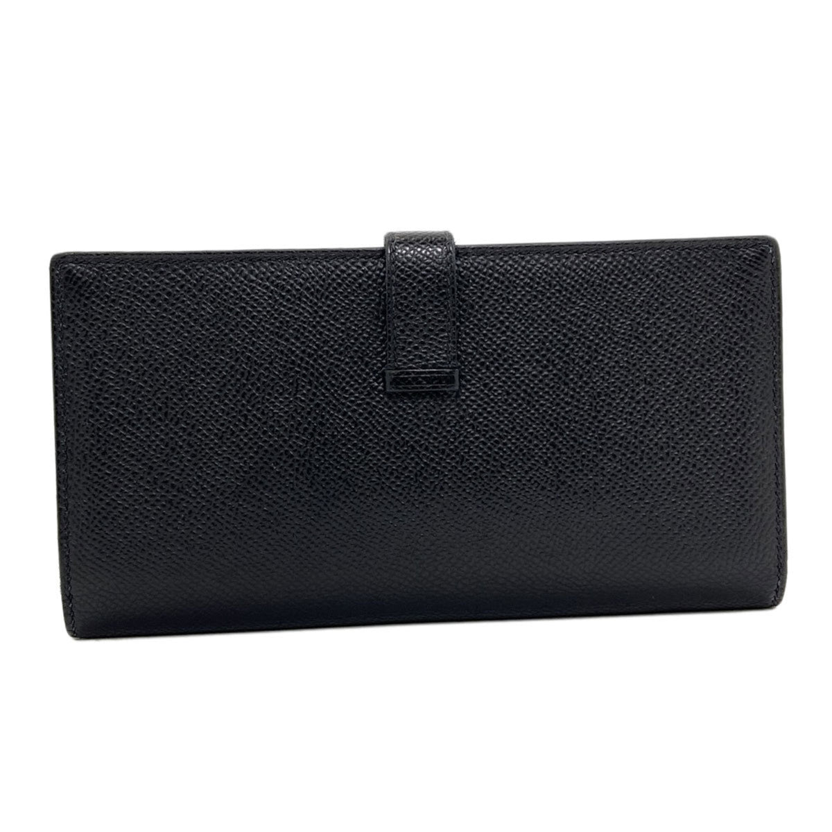 Hermes Black Epsom Leather Long Wallet (Bi-Fold) (Pre-Owned)