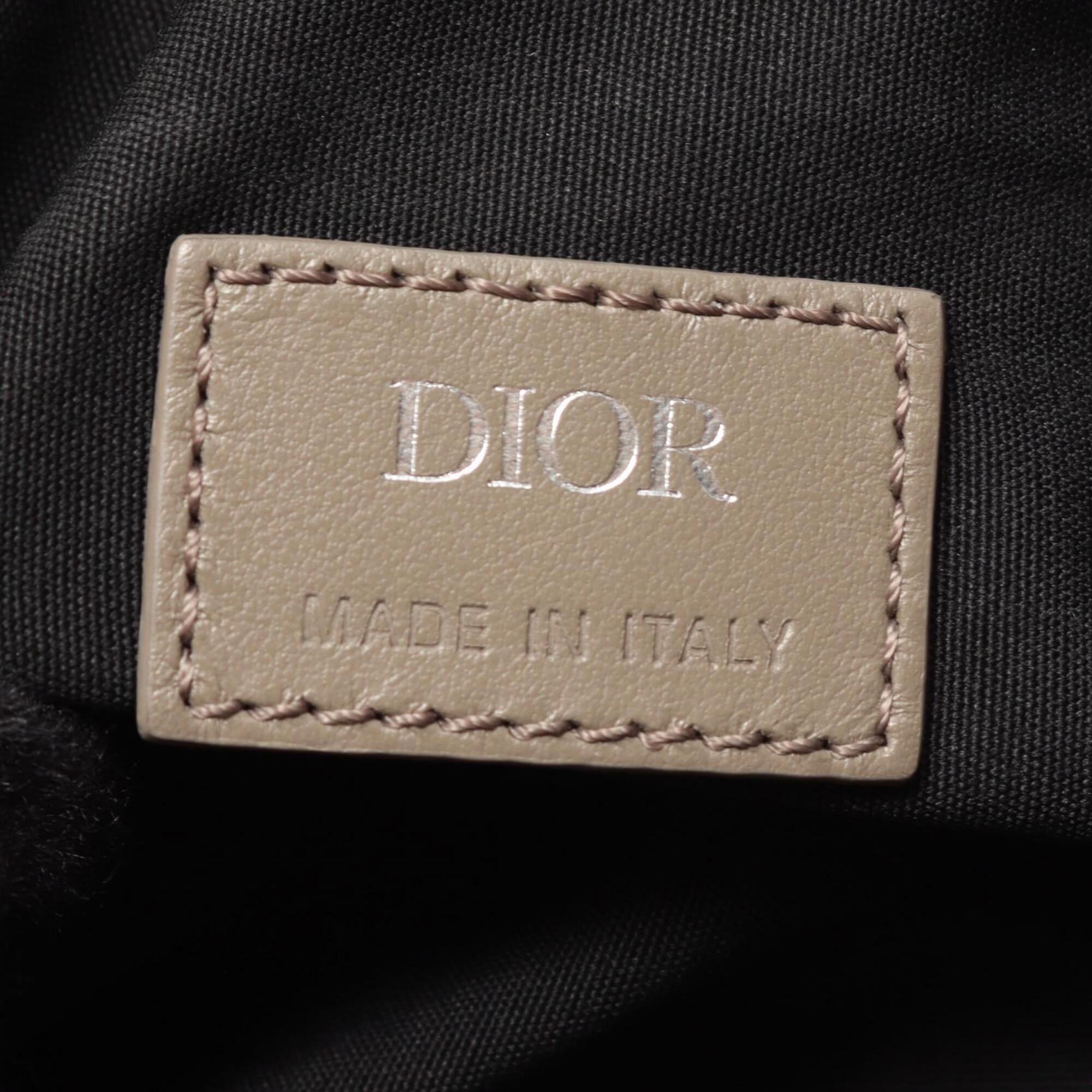 Christian Dior Beige Leather Fanny Pack Handbag Saddle Bag (Pre-Owned)