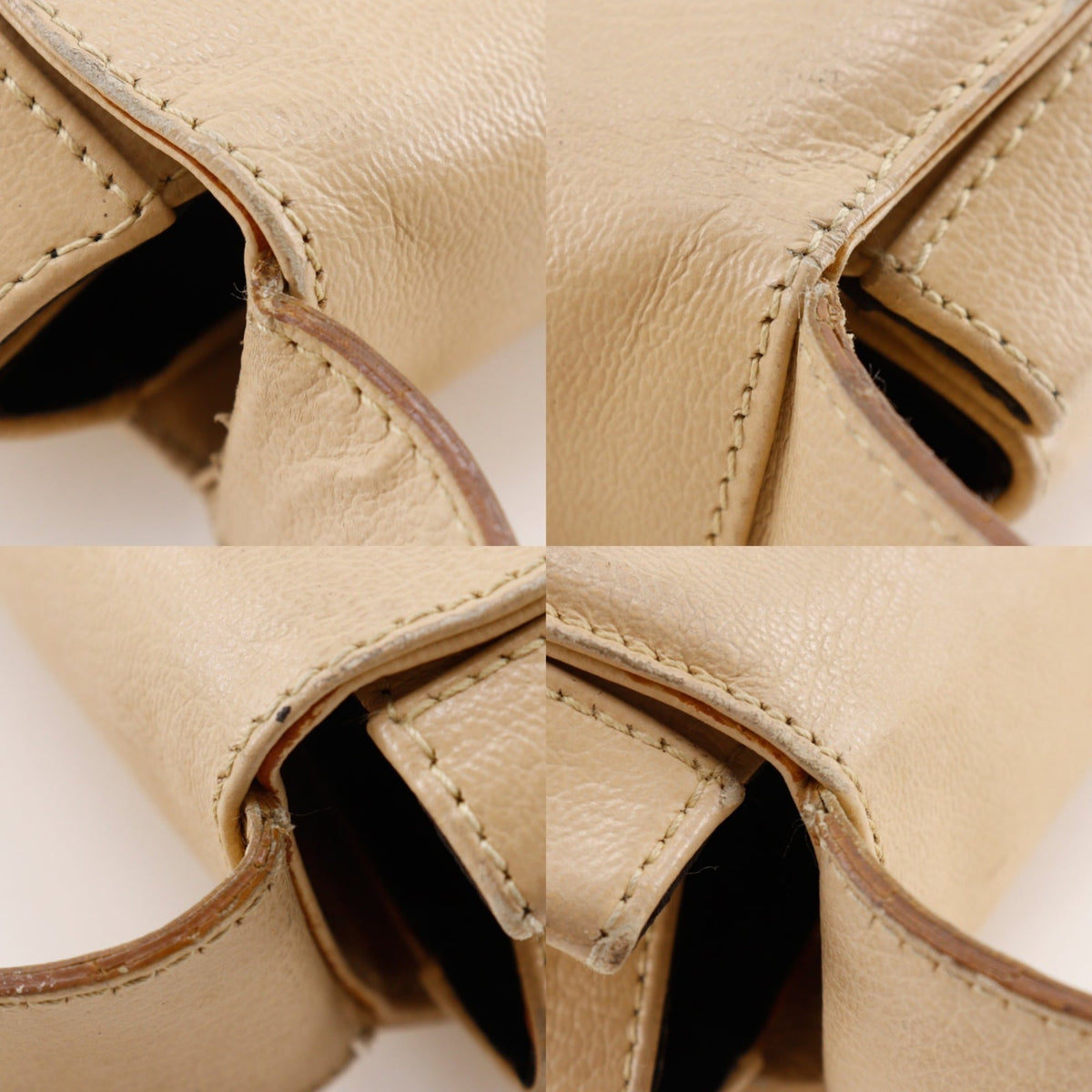 Salvatore Ferragamo Gancini Beige Shoulder Bag (Pre-Owned)