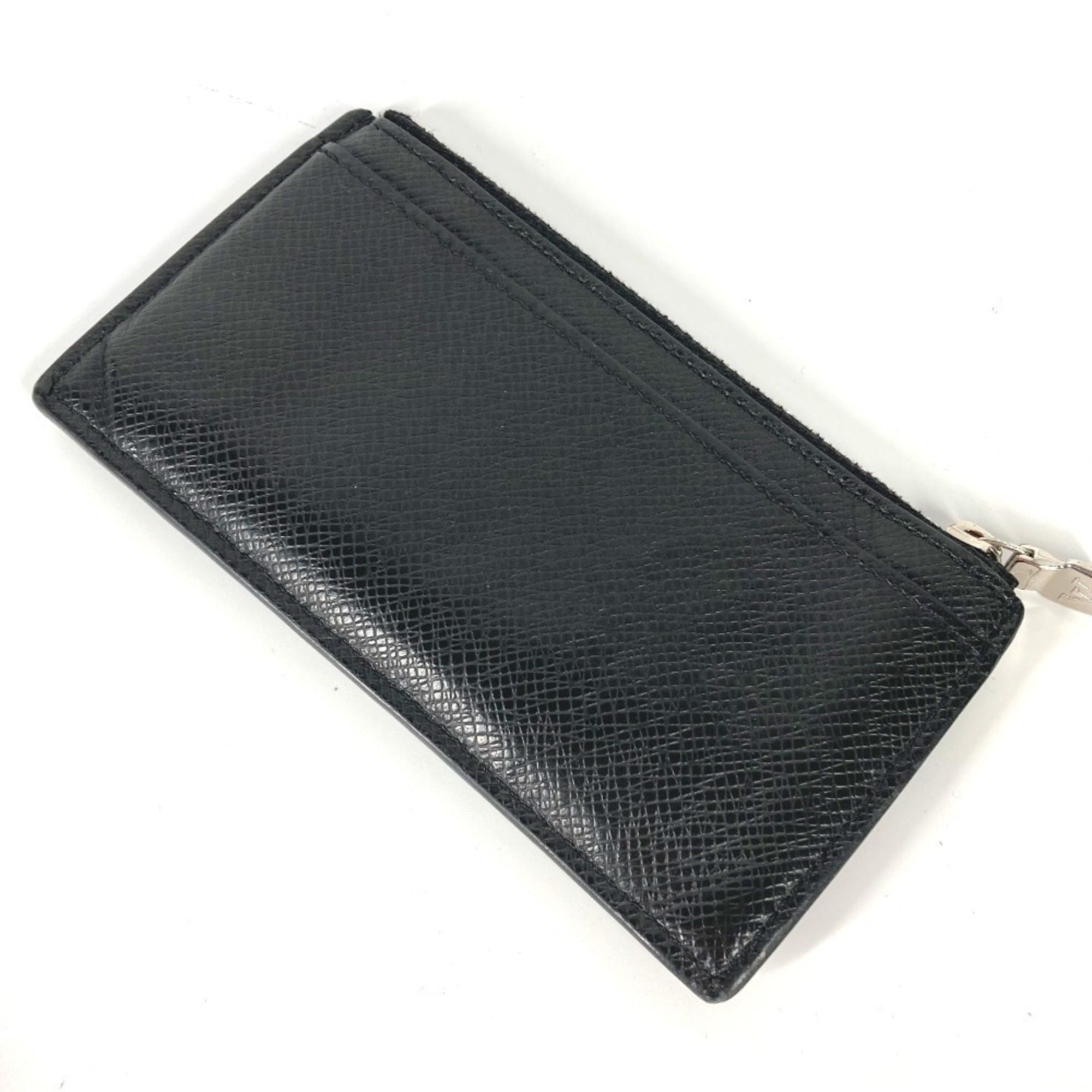 Louis Vuitton Taiga Black Taiga Leather Coin Purse/Coin Case (Pre-Owned)