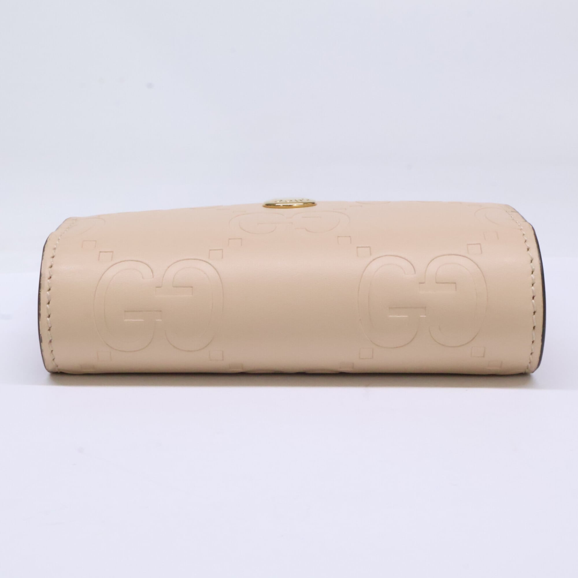 Gucci Light Beige Leather Wallet (Tri-Fold) (Pre-Owned)
