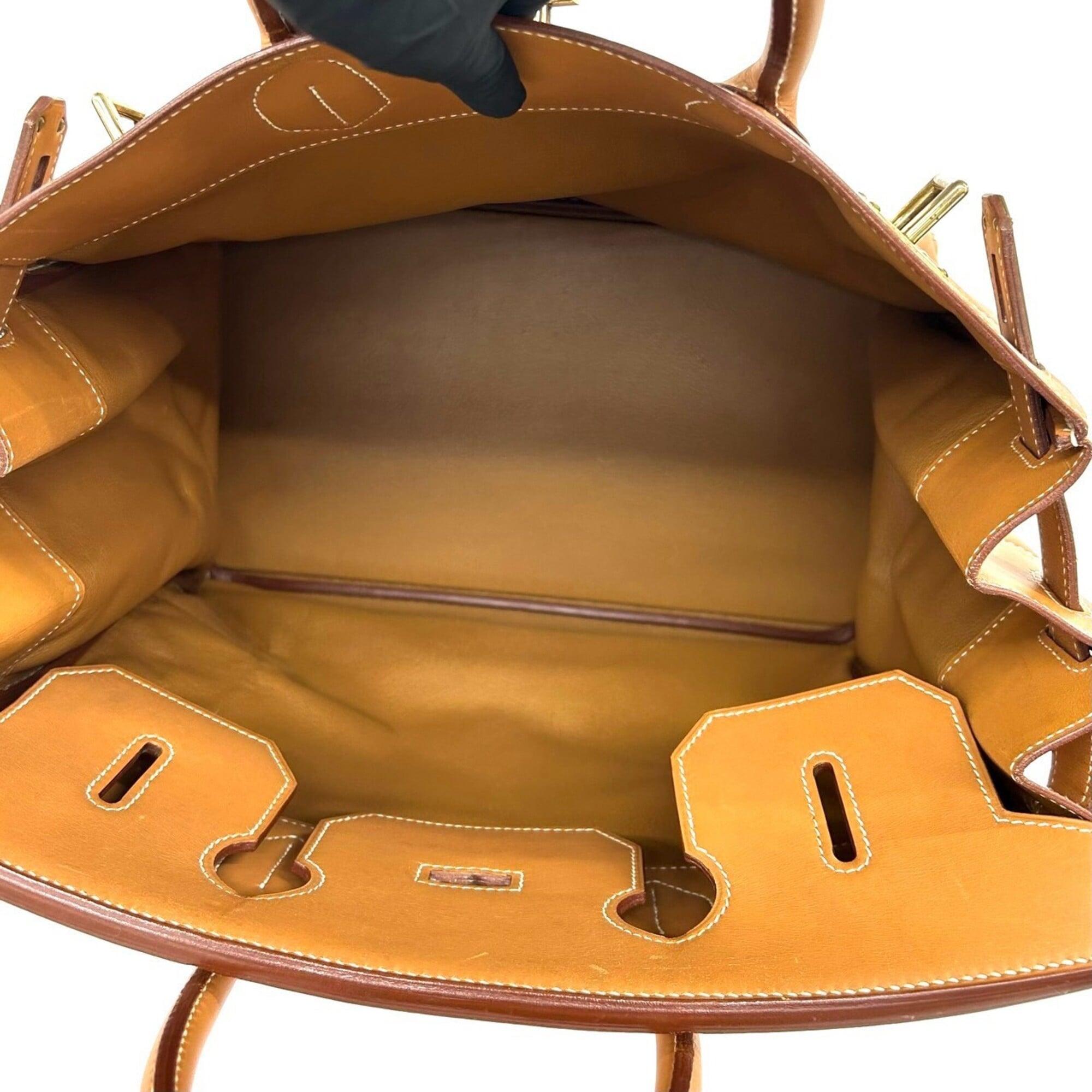 Hermes Brown Vache Leather Handbag (Pre-Owned)