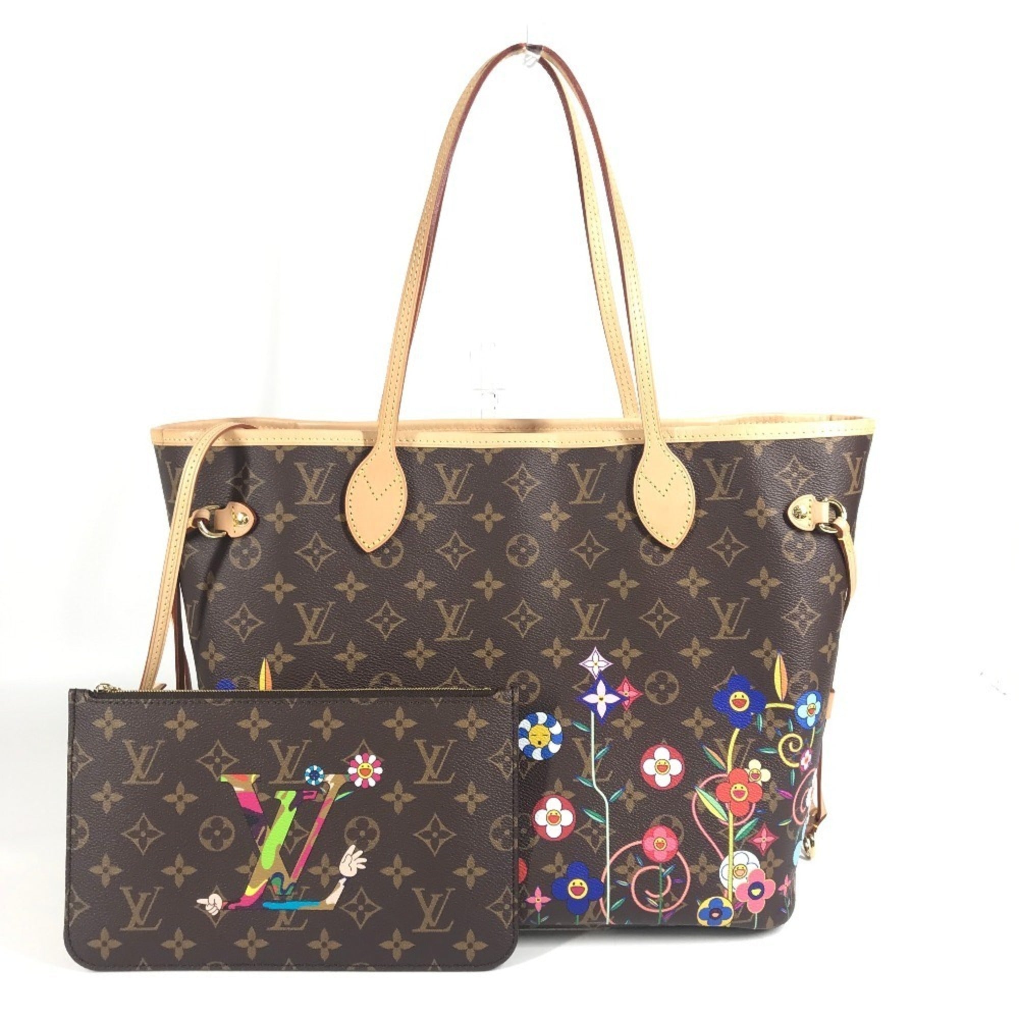 Louis Vuitton Brown Multi-Color Monogram Handbag Pouch Shoulder Bag Tote Bag (Pre-Owned)
