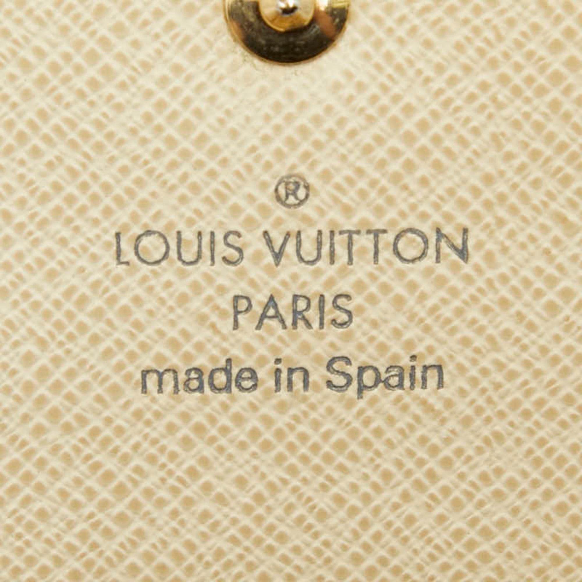 Louis Vuitton White Pvc Leather Long Wallet (Bi-Fold) (Pre-Owned)