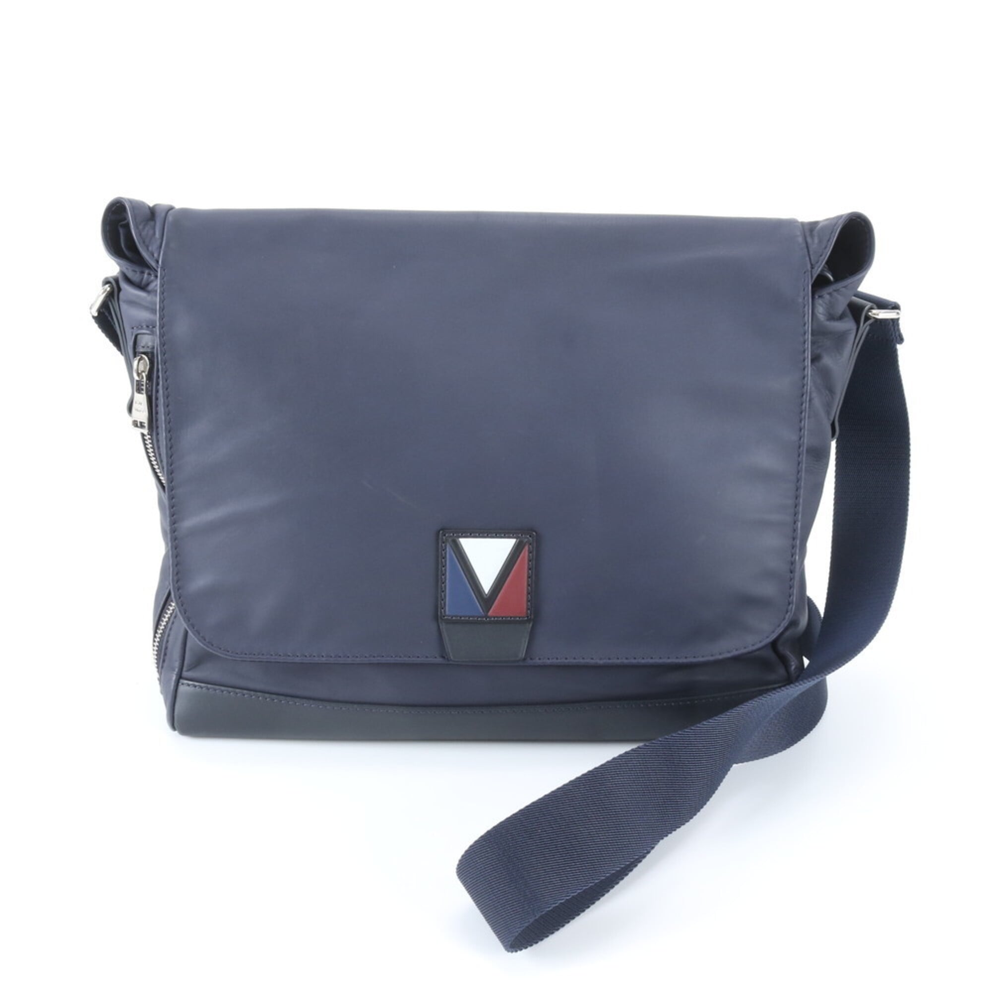 Louis Vuitton Navy Leather Shoulder Bag (Pre-Owned)