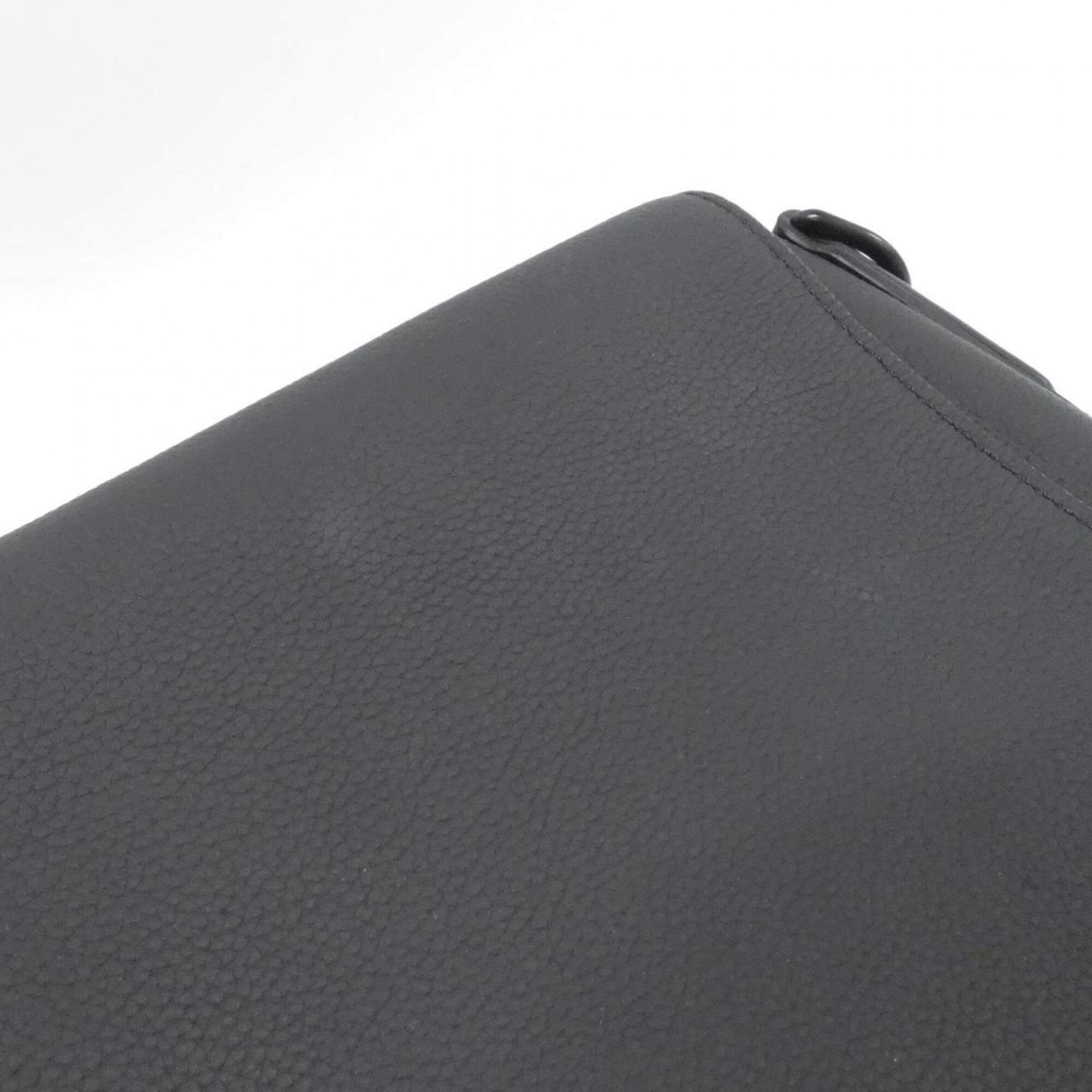 Louis Vuitton Black Leather Shoulder Bag (Pre-Owned)
