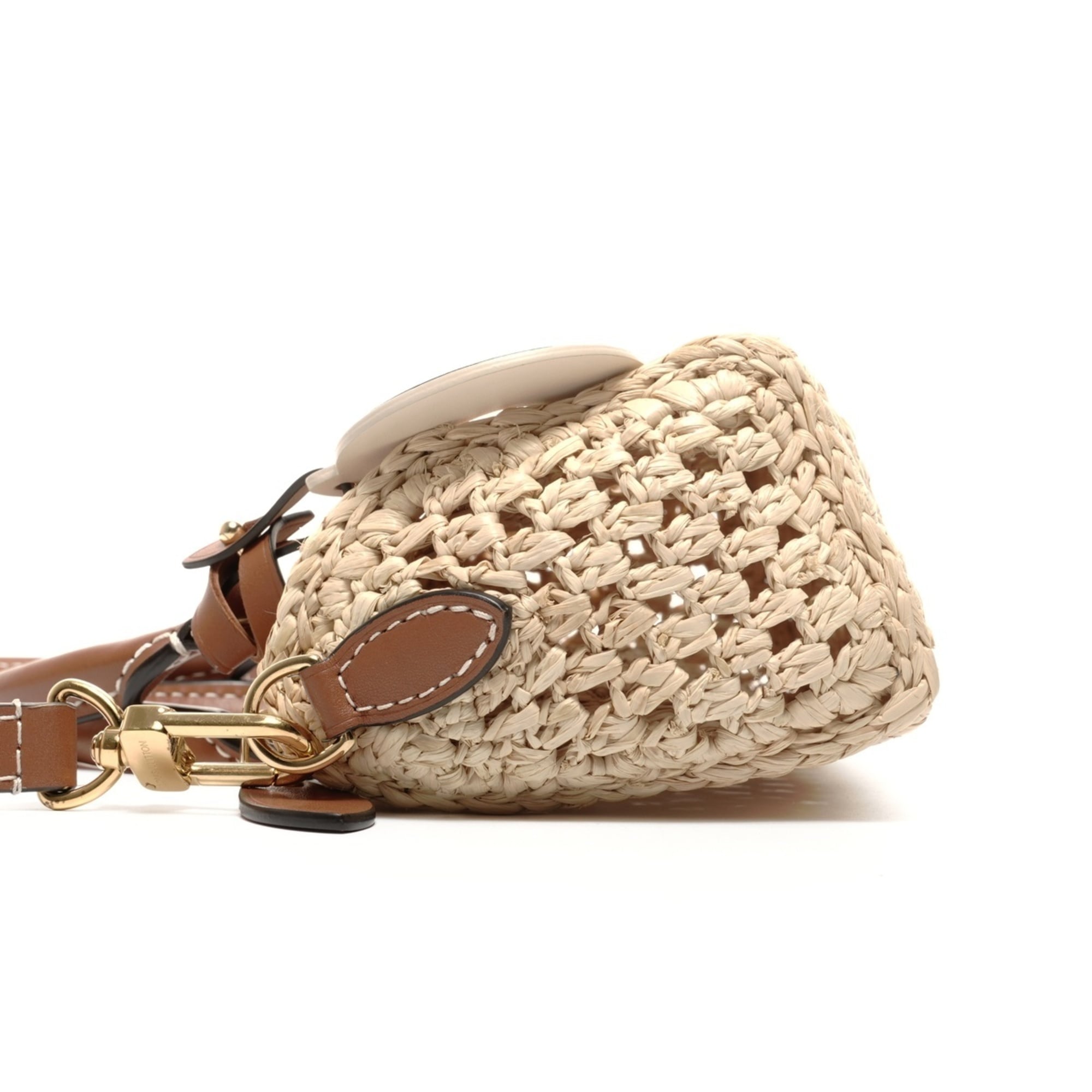 Louis Vuitton Beige Raffia Shoulder Bag (Pre-Owned)