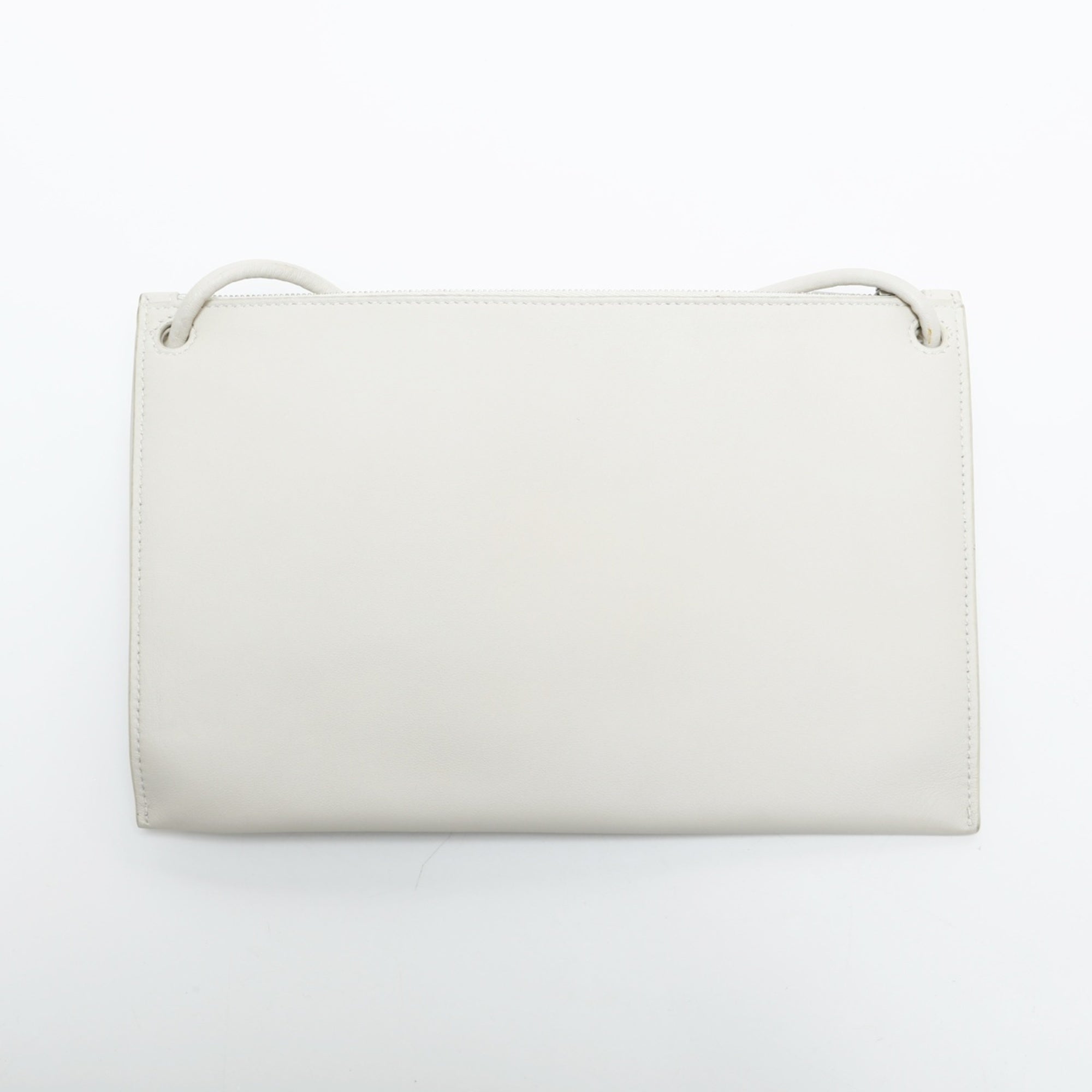 Bottega Veneta White Leather Shoulder Bag (Pre-Owned)