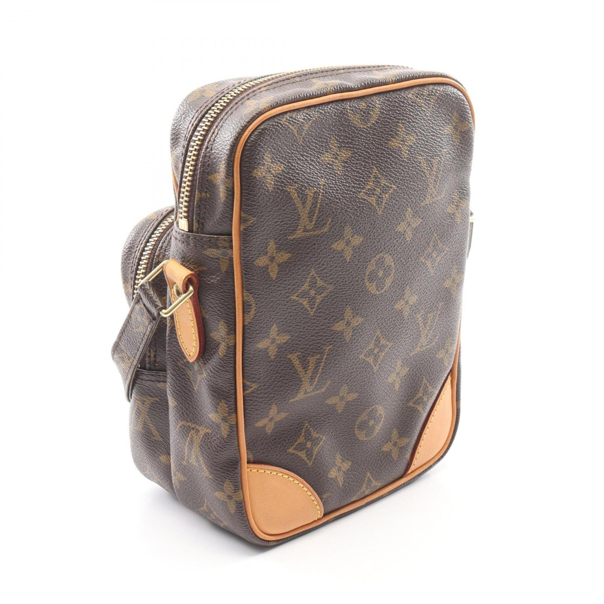 Louis Vuitton Brown Pvc Coated Canvas Leather Handbag Shoulder Bag (Pre-Owned)