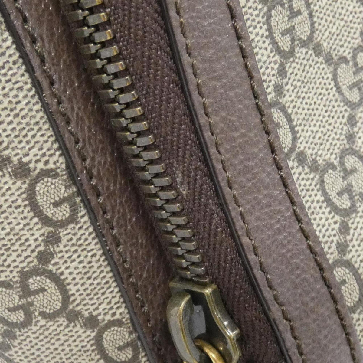 Gucci Beige Brown Gg Supreme Leather Backpack (Pre-Owned)