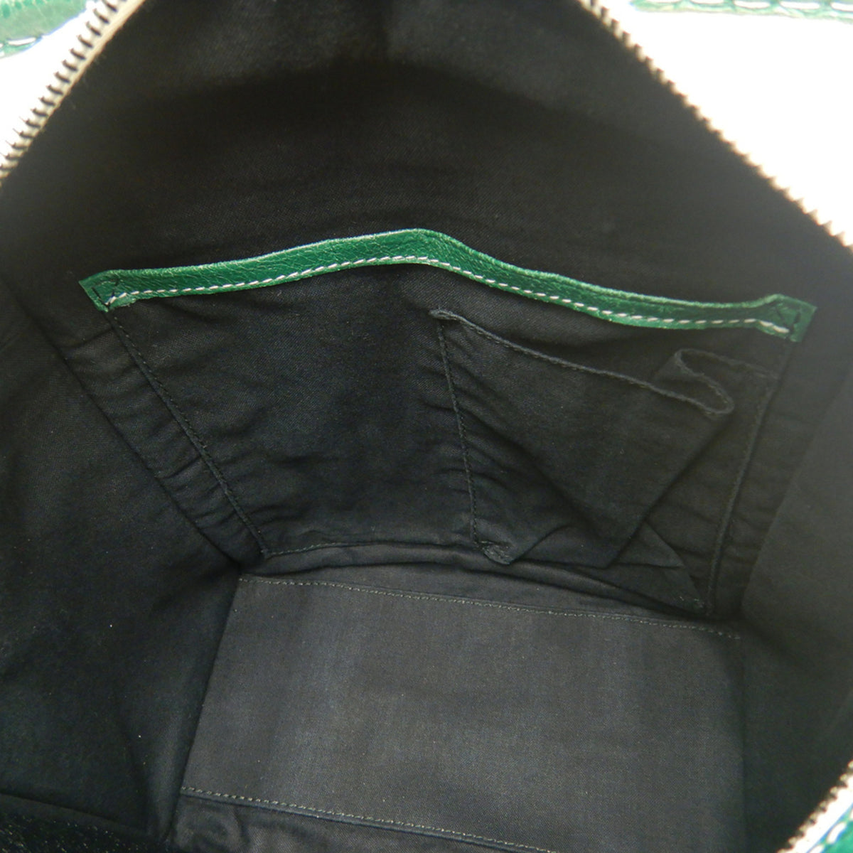 Balenciaga Black Green Leather Tote Bag (Pre-Owned)