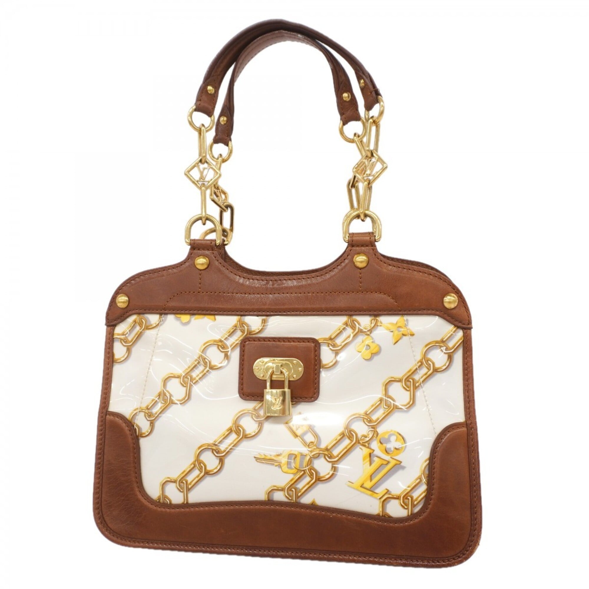 Louis Vuitton Blanc Brown Handbag (Pre-Owned)