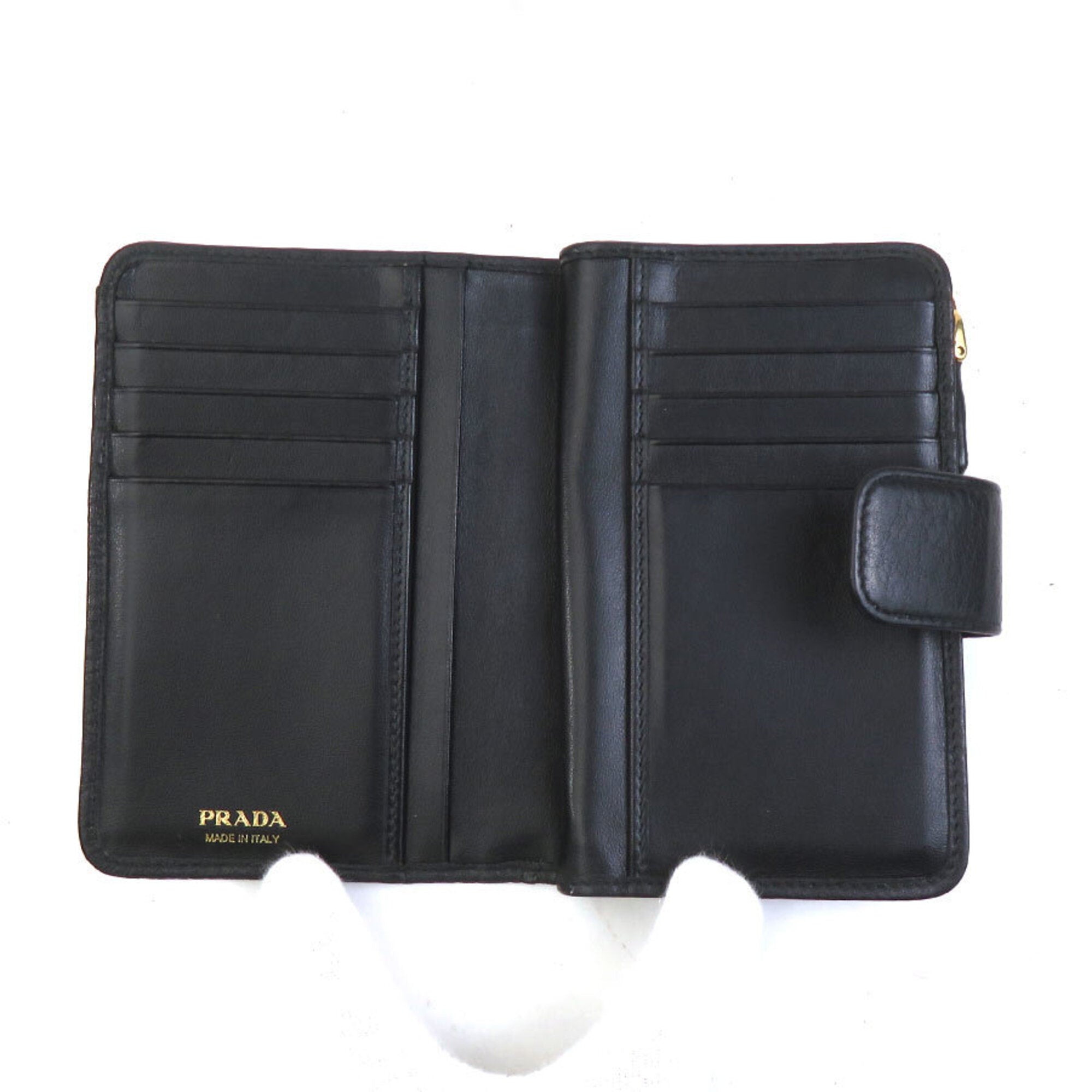 Prada Black Leather Wallet (Bi-Fold) (Pre-Owned)