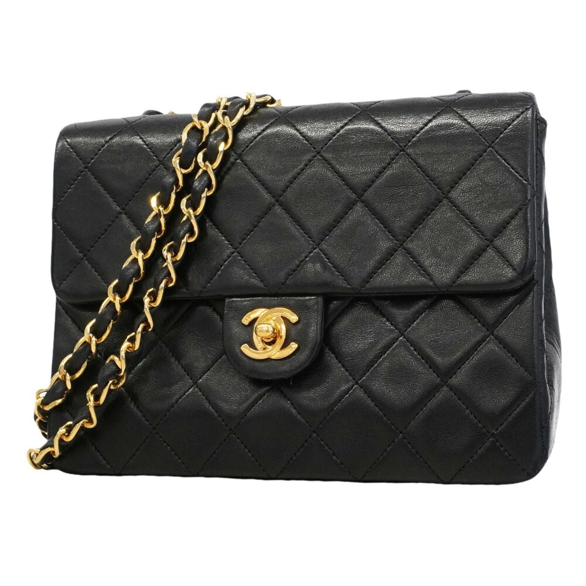 Chanel Black Leather Shoulder Bag (Pre-Owned)