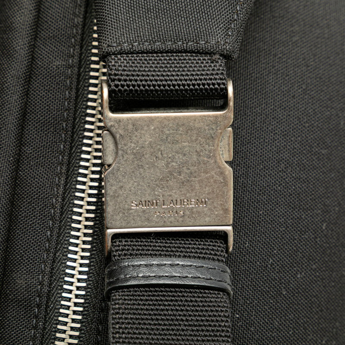 Saint Laurent Black Canvas Leather Fanny Pack (Pre-Owned)