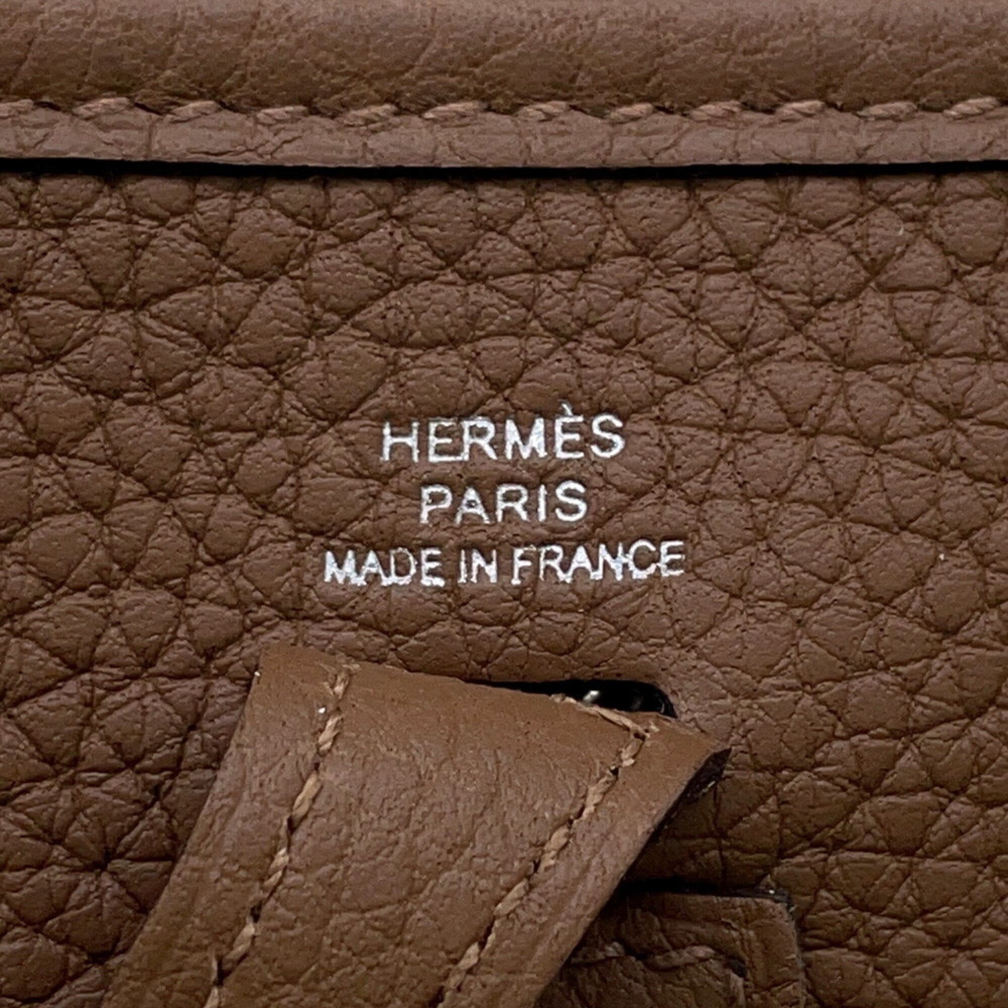 Hermes Alezan Taurillon Clemence Leather Shoulder Bag (Pre-Owned)