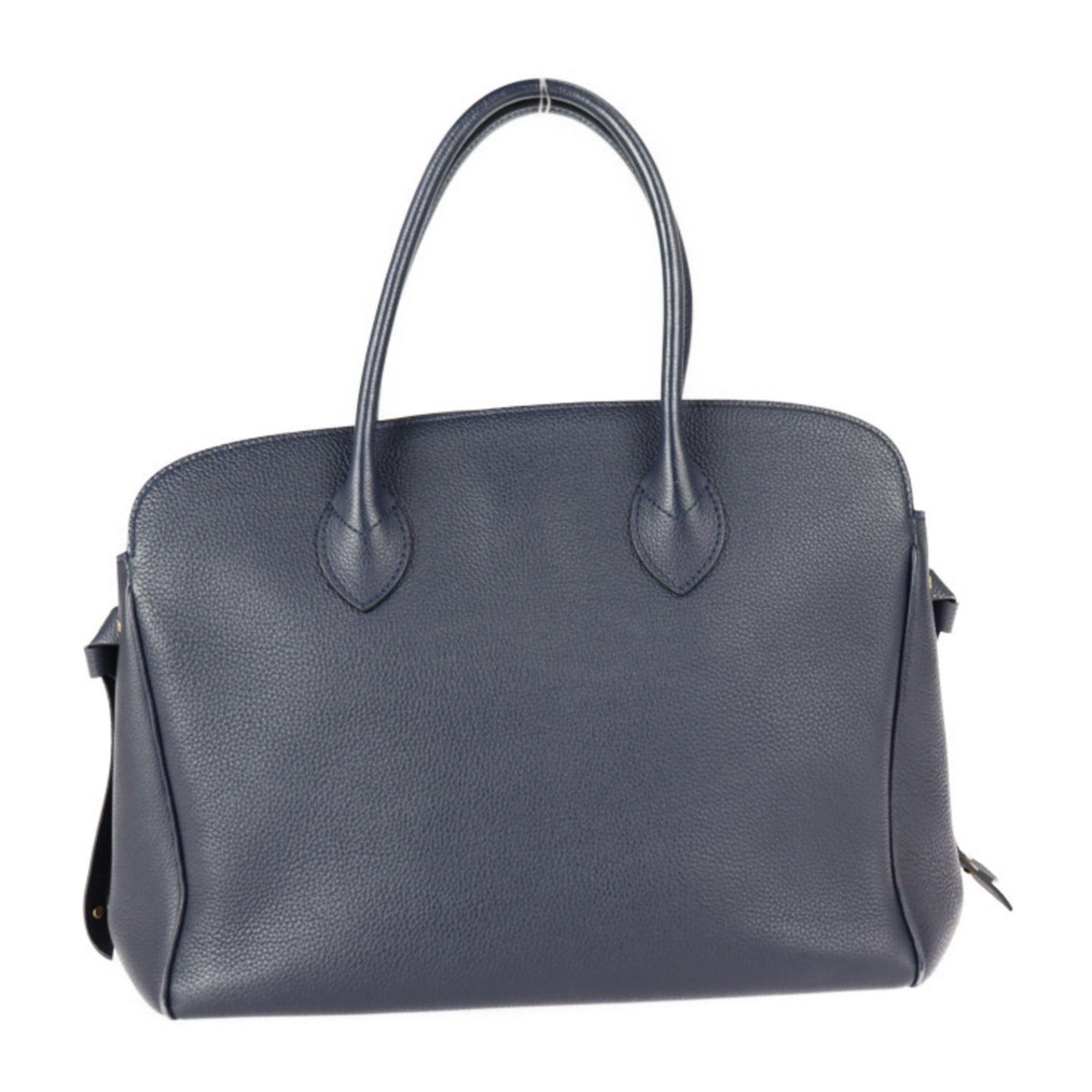 Louis Vuitton Navy Blue Leather Handbag Shoulder Bag (Pre-Owned)