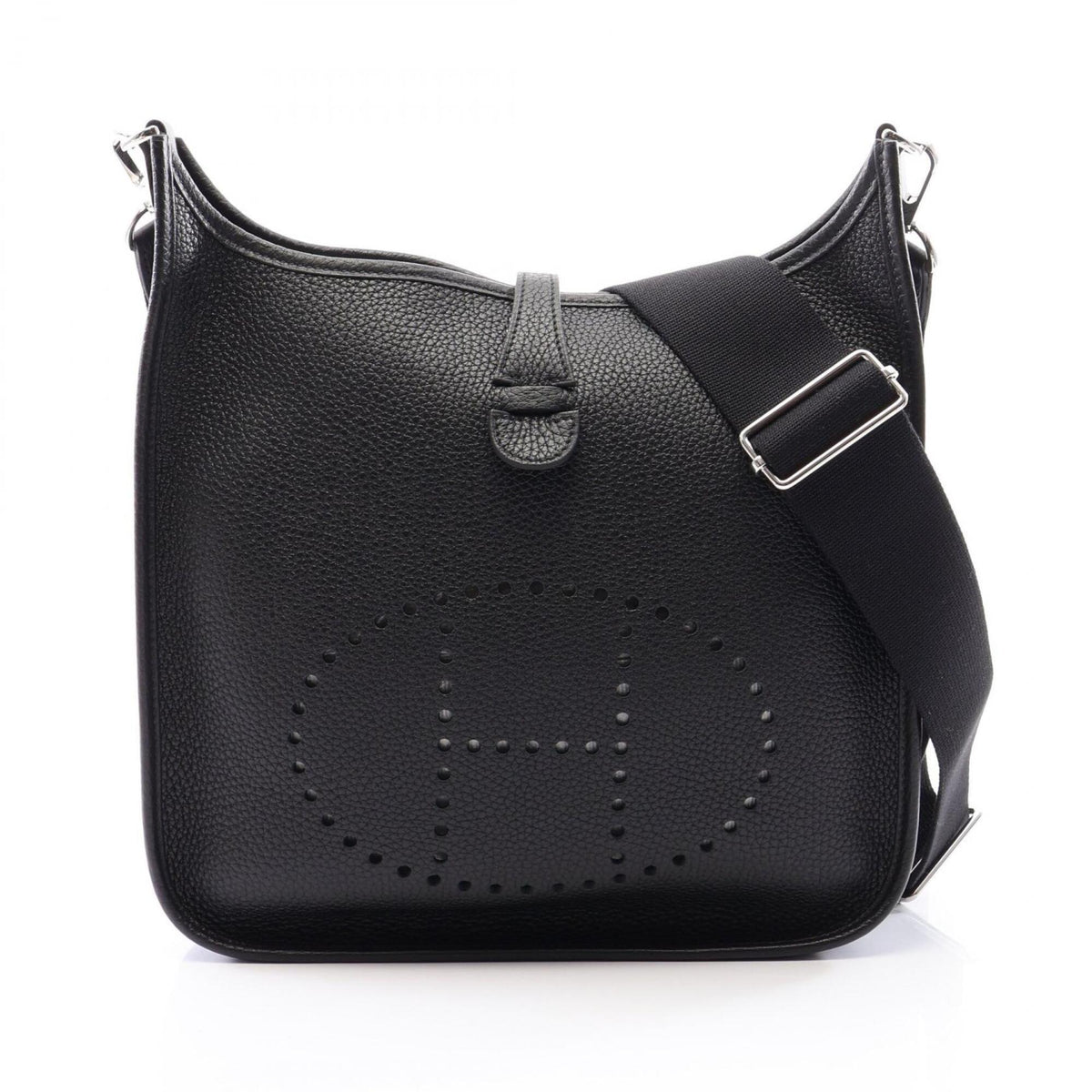 Hermes Black Taurillon Clemence Leather Shoulder Bag (Pre-Owned)