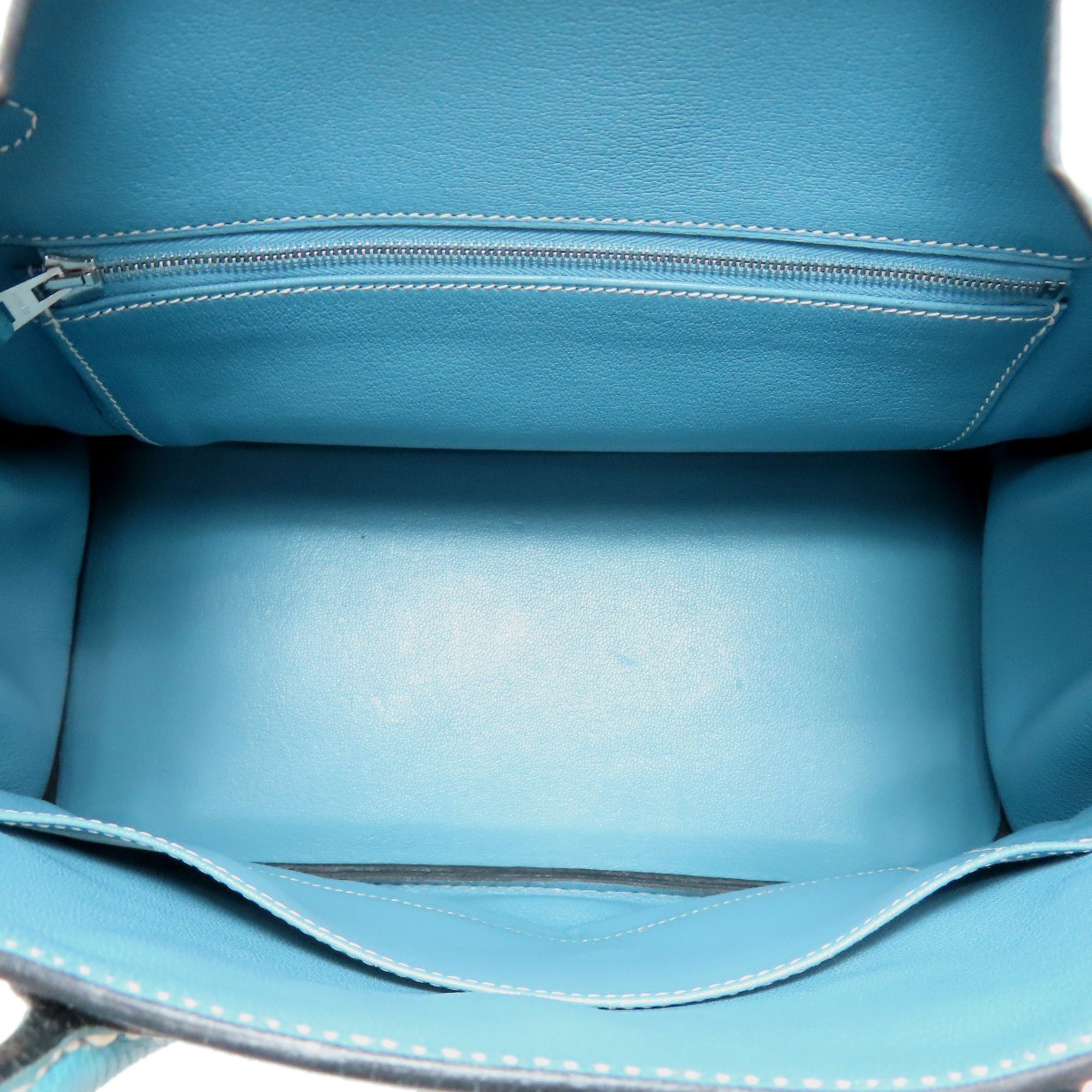 Hermes Blue Jean Epsom Leather Handbag (Pre-Owned)