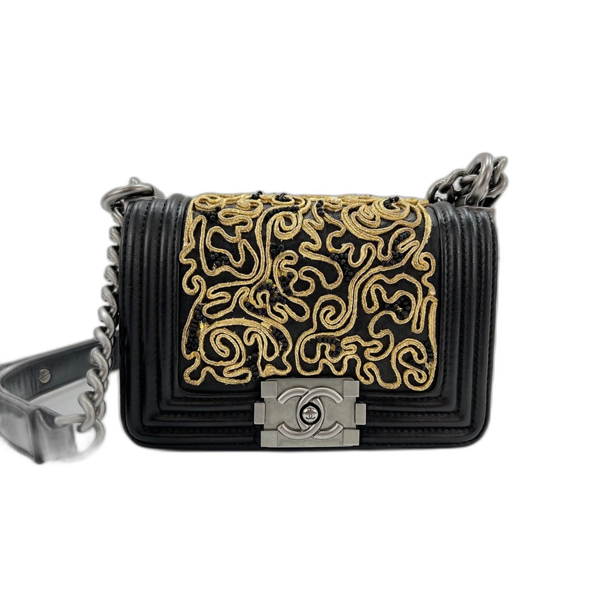 Chanel Black Leather Shoulder Bag (Pre-Owned)