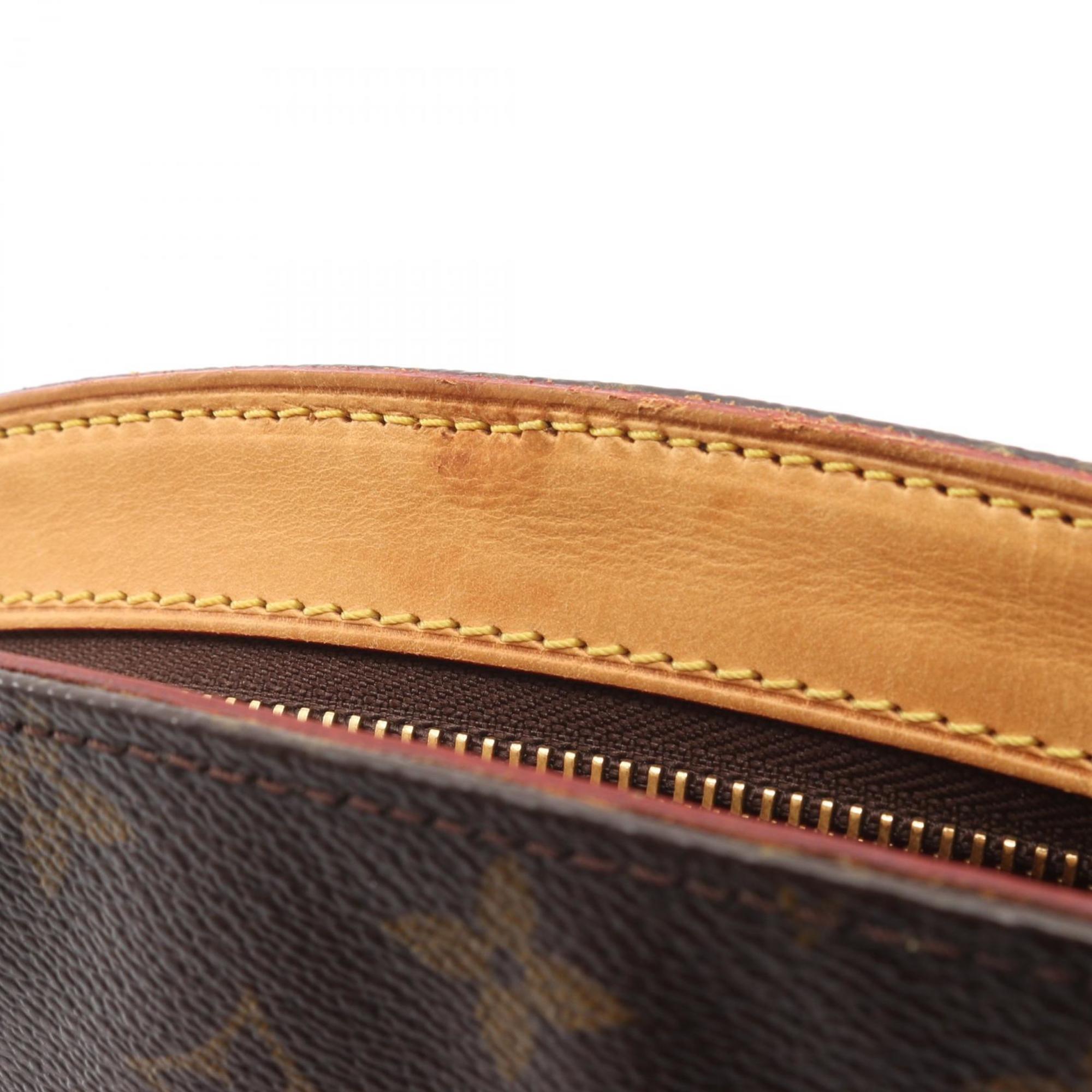 Louis Vuitton Brown Coated Canvas Leather Shoulder Bag (Pre-Owned)