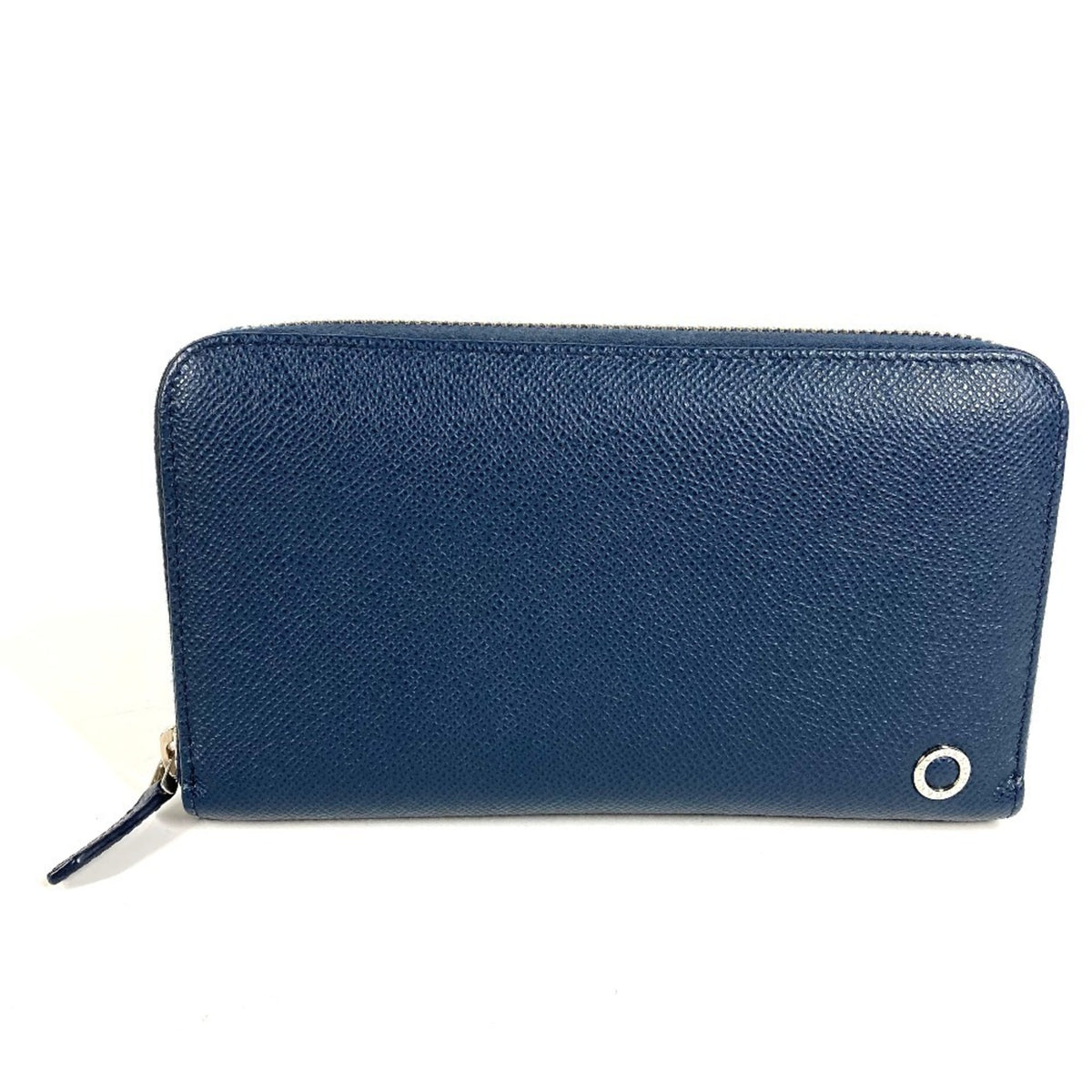 Bvlgari Blue Leather Long Wallet (Bi-Fold) (Pre-Owned)
