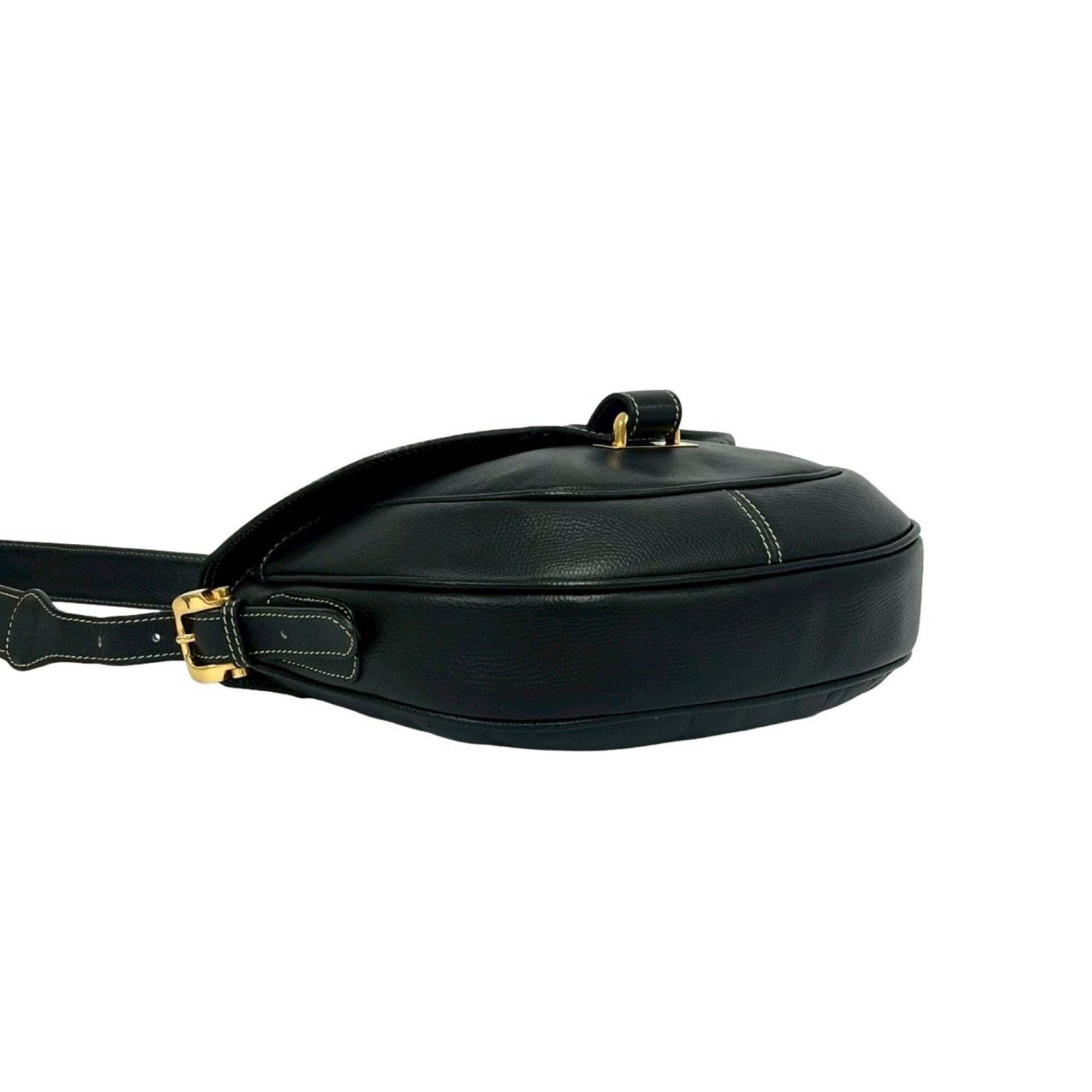 Loewe Black Leather Pochette Shoulder Bag (Pre-Owned)