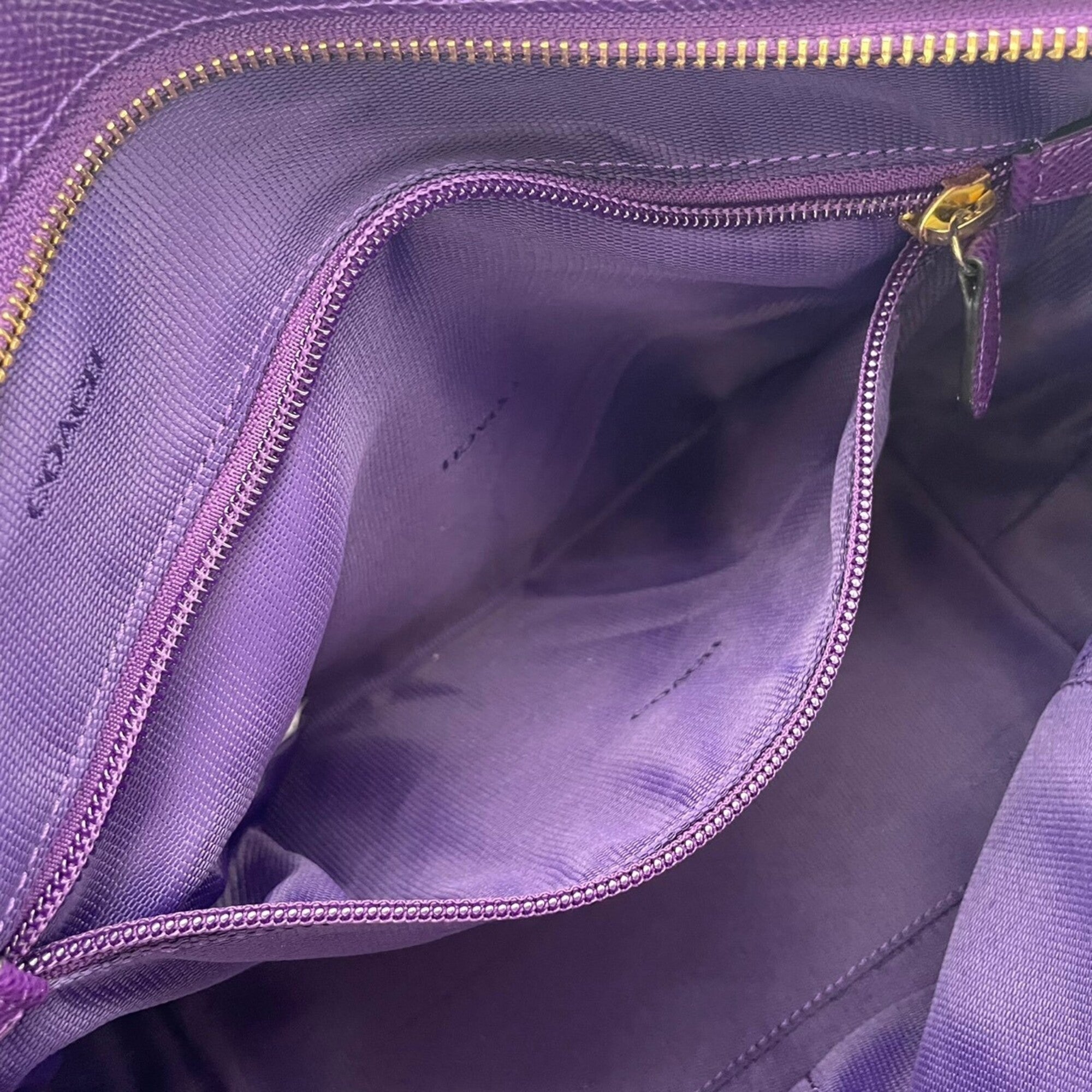 Coach Purple Leather Handbag Tote Bag (Pre-Owned)