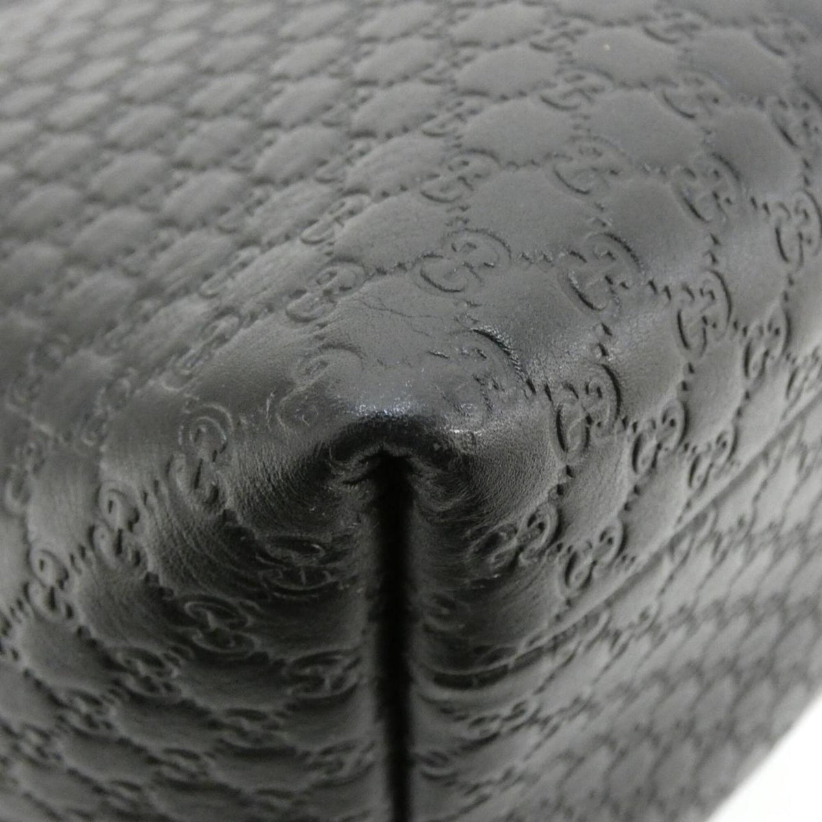 Gucci Black Leather Handbag Pouch (Pre-Owned)