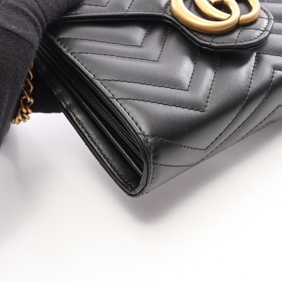 Gucci Black Leather Handbag Shoulder Bag (Pre-Owned)