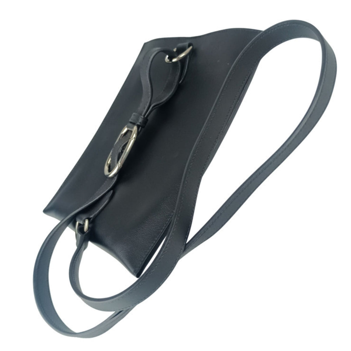 Hermes Black Swift Leather Crossbody Bag Shoulder Bag (Pre-Owned)