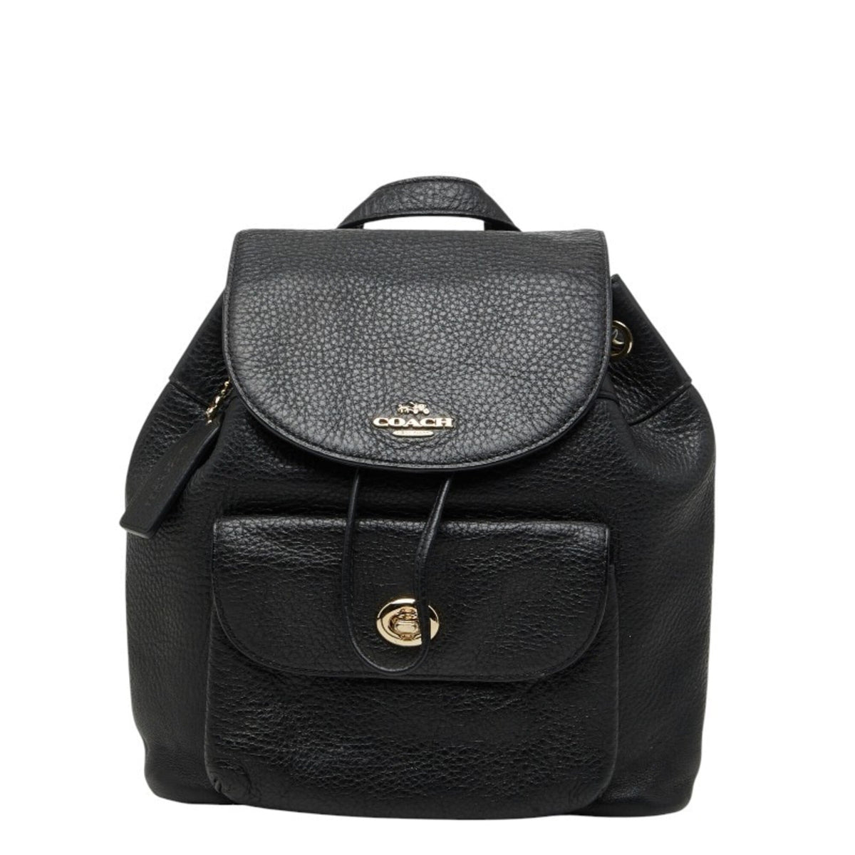 Coach Black Leather Backpack (Pre-Owned)